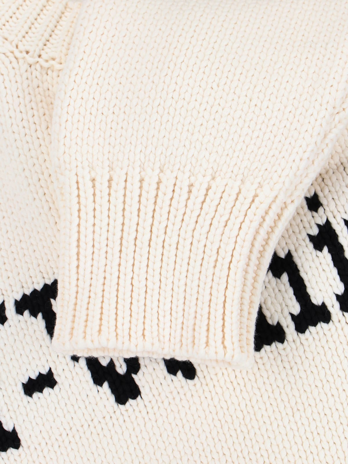 Shop Off-white Logo Sweater In Crema