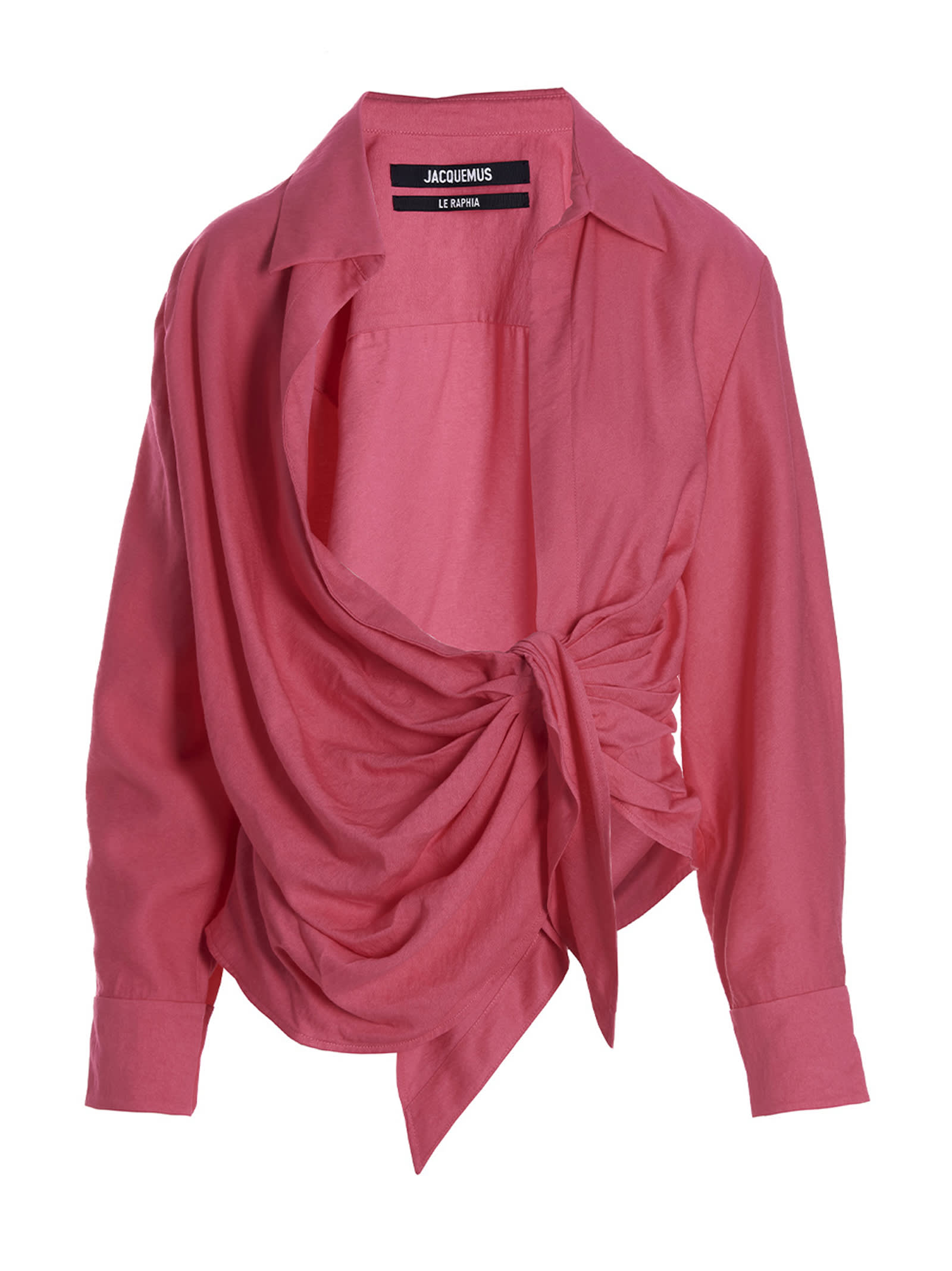 Shop Jacquemus La Chemise Bahia Shirt In Fuchsia