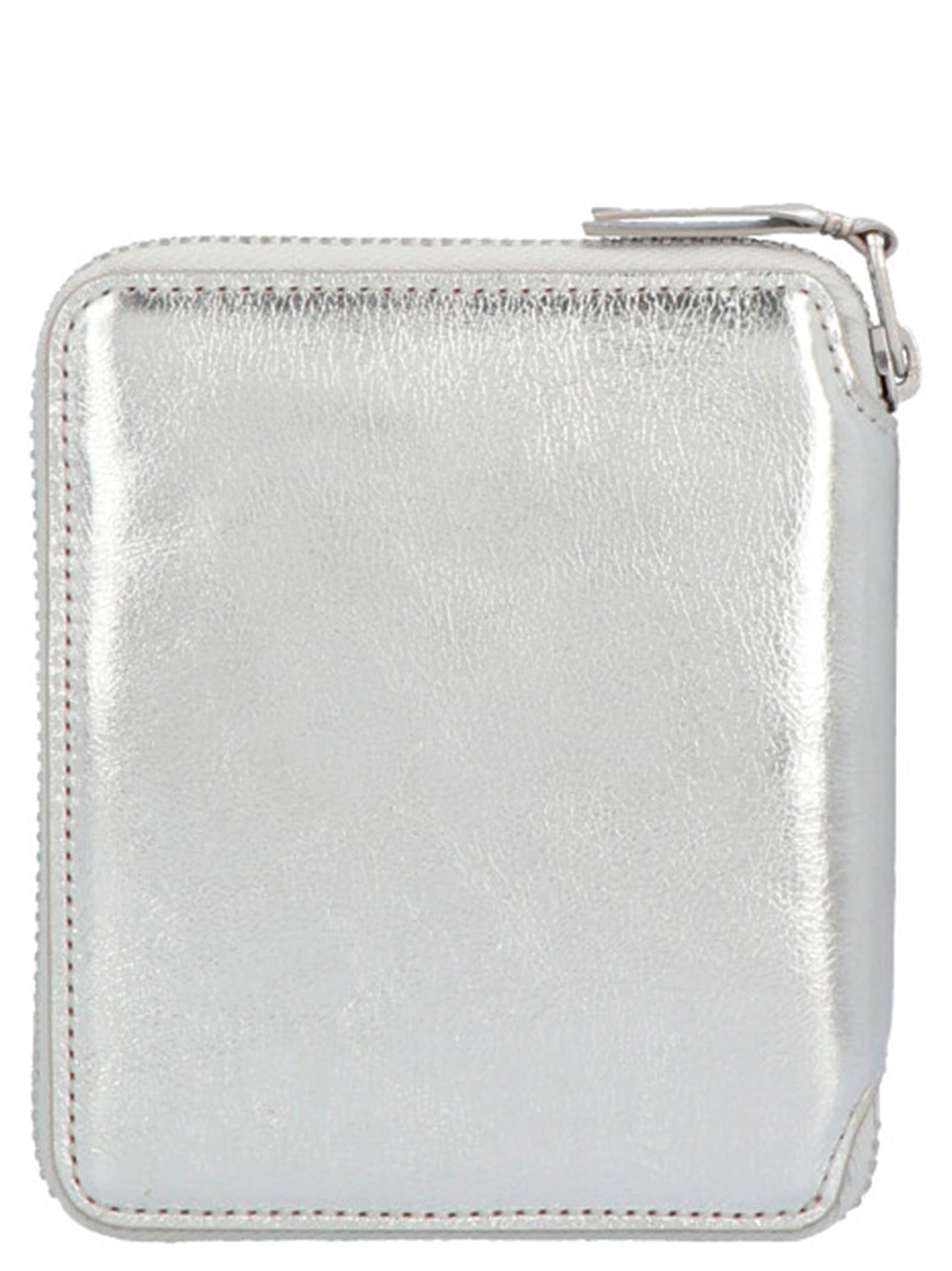 Comme Des Garçons Classic Leather Line Wallet In Silver