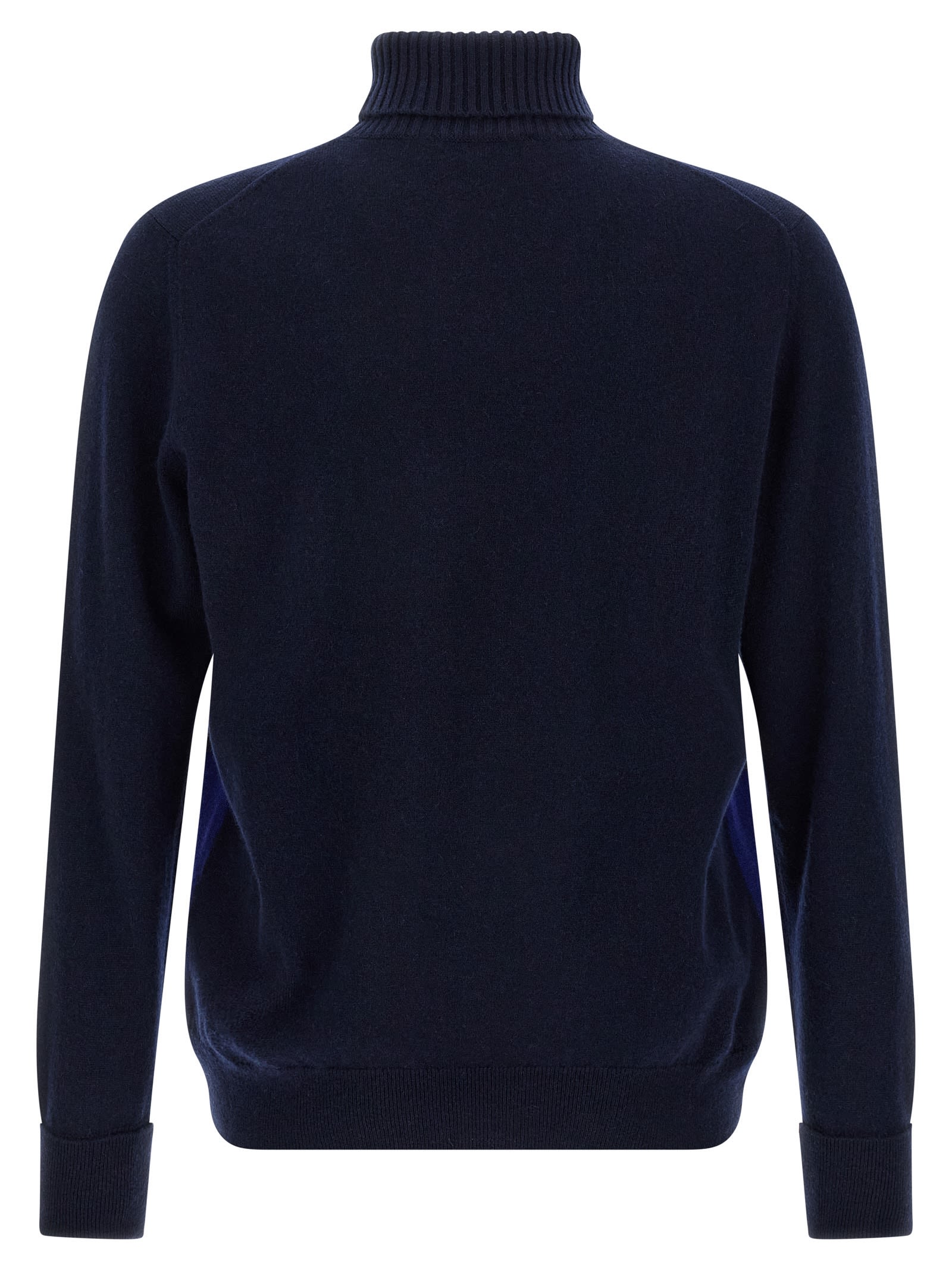 Ballantyne Blue Argyle Turtleneck Sweater In Blue