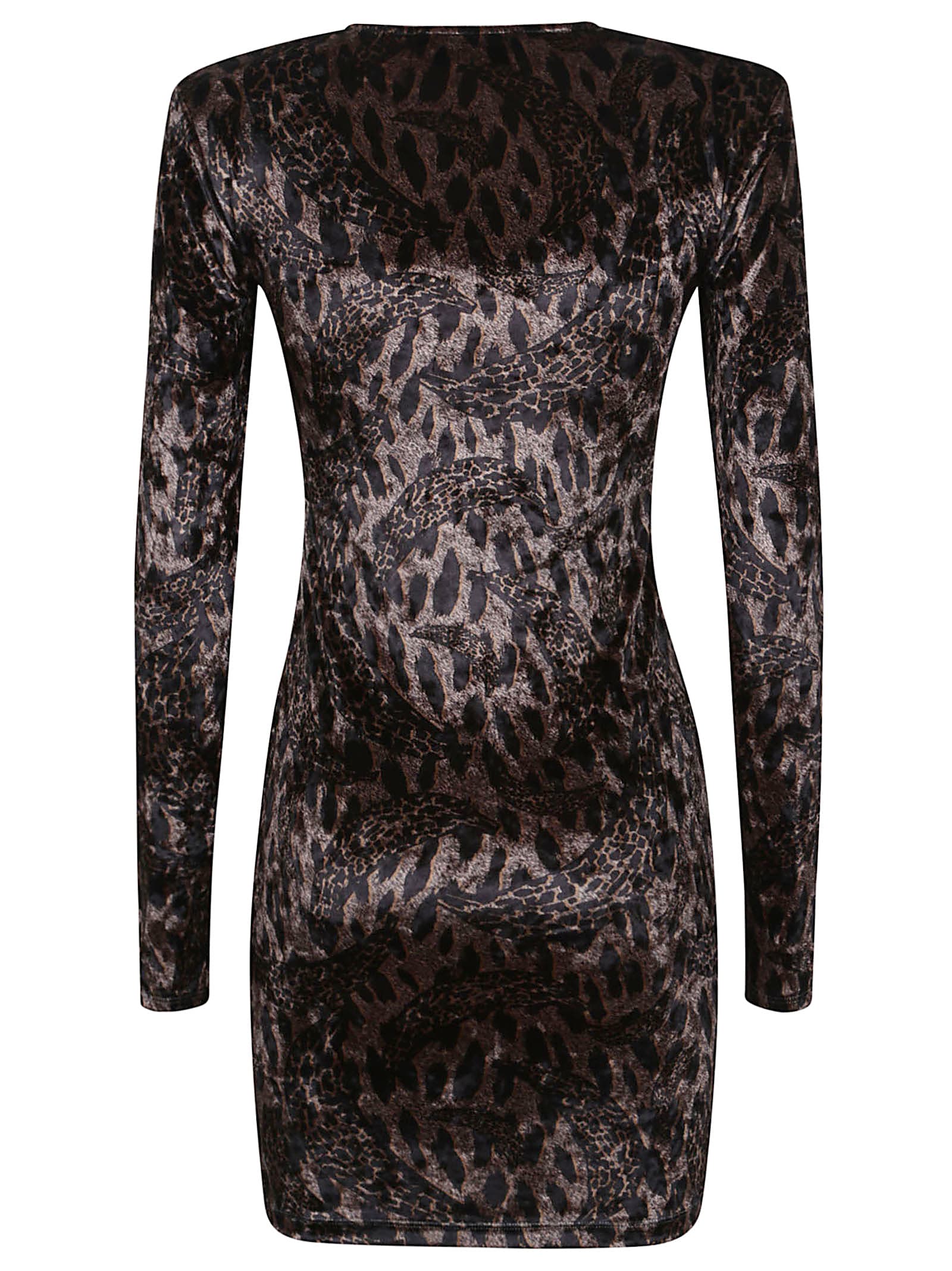 Fiorucci Mini Dress With Long Sleeves In Brown