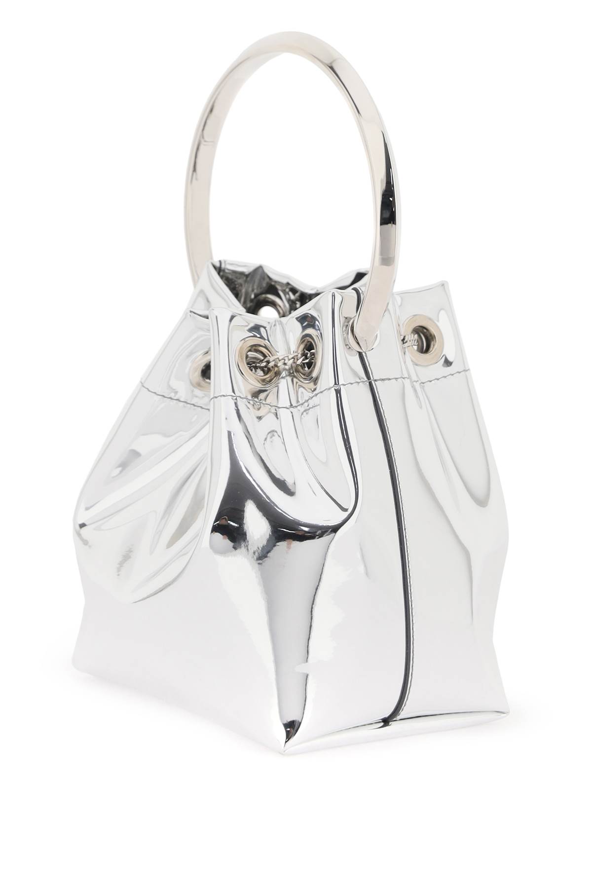 Shop Jimmy Choo Bon Bon Mirror-effect Bag In Silver (silver)