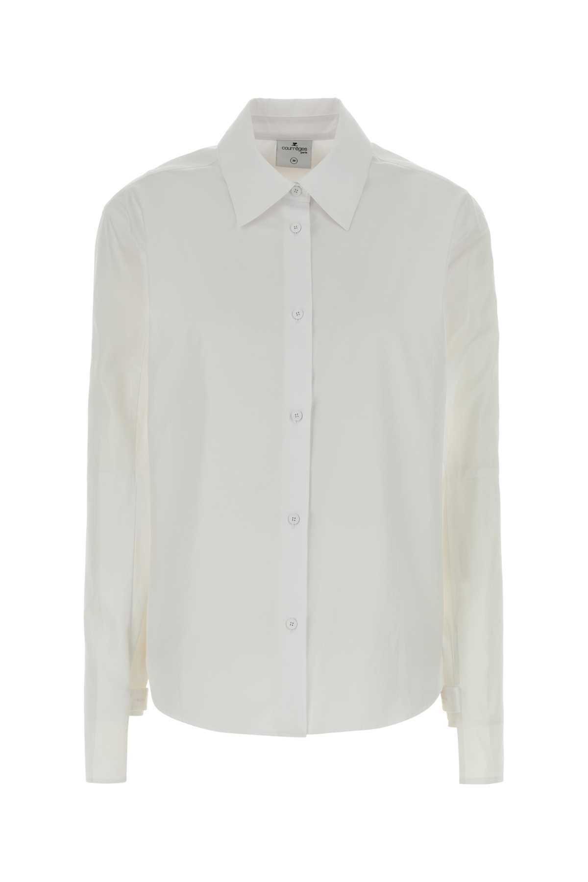 Courrèges Courreges White Poplin Shirt In White