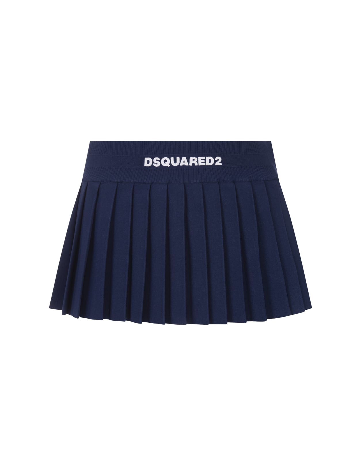 Shop Dsquared2 Blue Pleated Mini Skirt