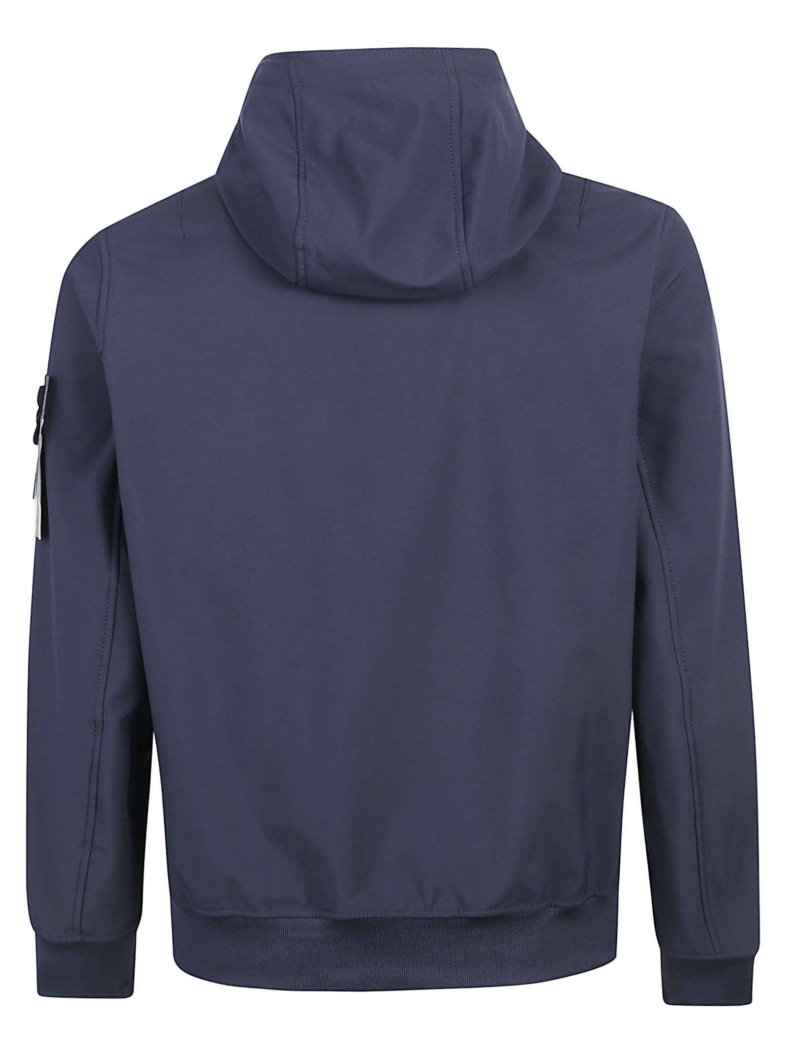 Stone Island Men Soft Shell-r Technology Logo Jacket In Blue