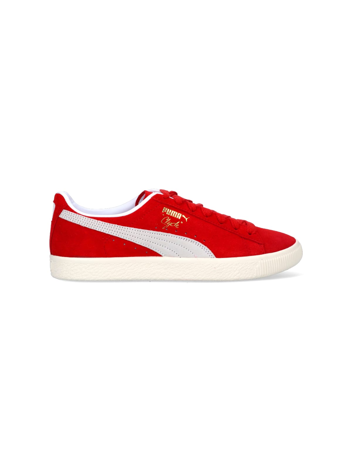 Puma Clyde Og Man Sneakers Red Size 9 Soft Leather In Red