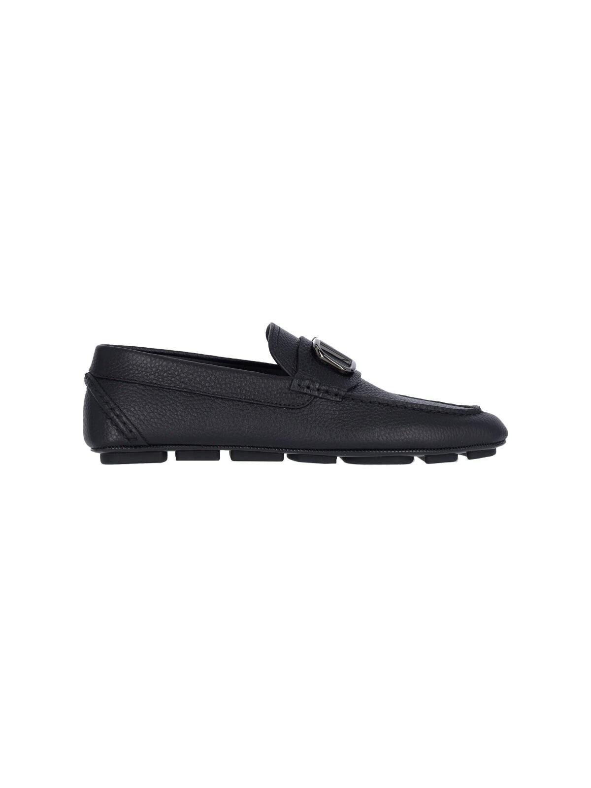 Valentino Vlogo Loafers In Black