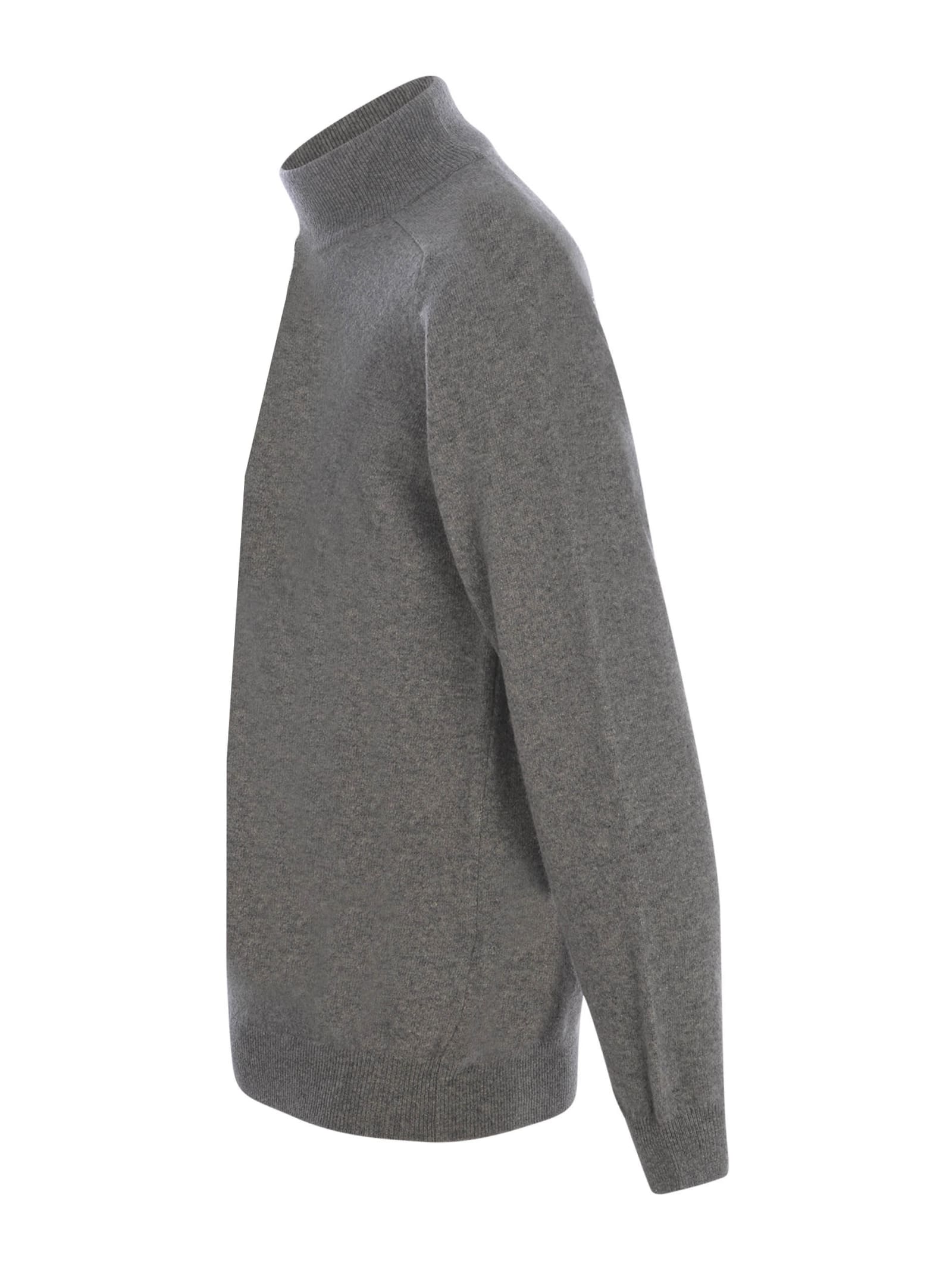Shop Jeordie's Sweater Jeodies Made Of Extra Fine Wool In Grey
