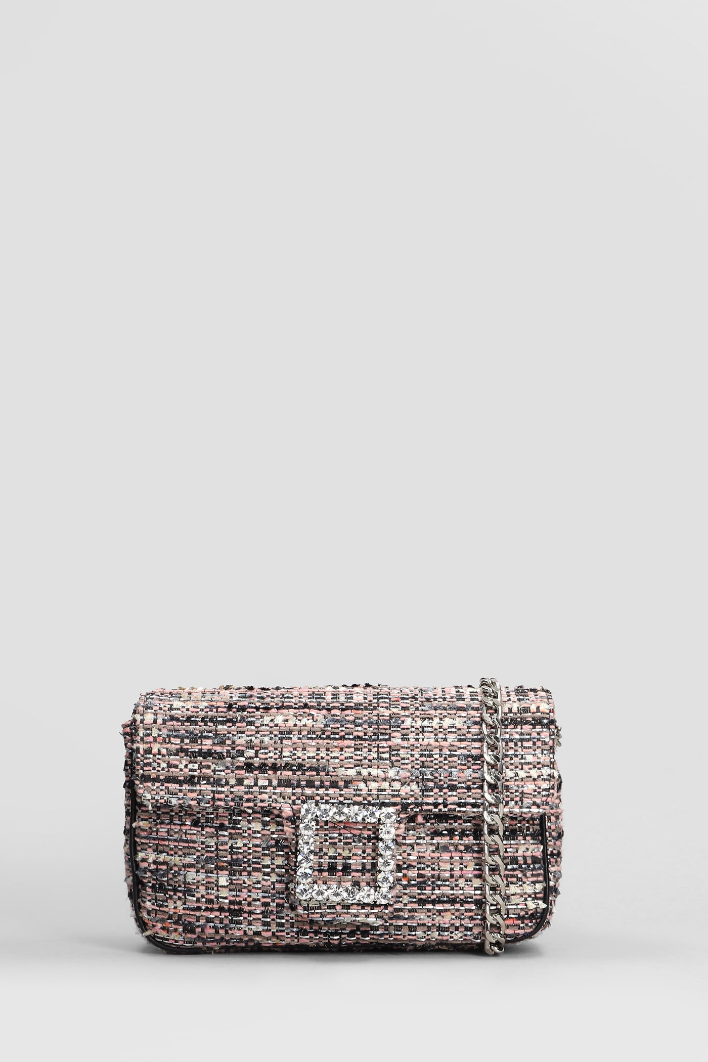 Lunette Shoulder Bag In Rose-pink Wool