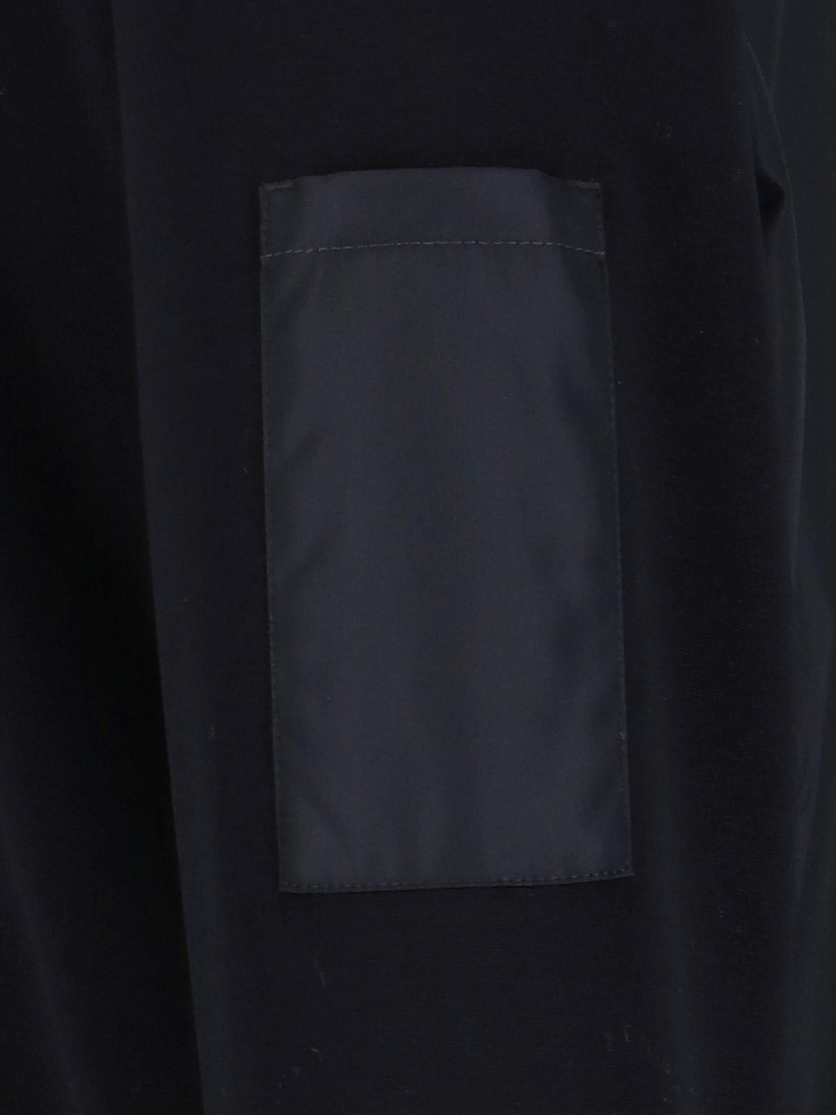 Shop Prada Nylon Detail Zip Sweatshirt In Nero E Nero