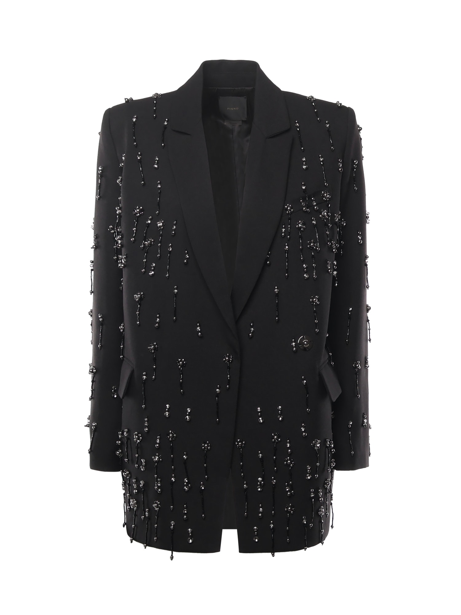 Pinko Pallauovo Double-breasted Blazer In Black