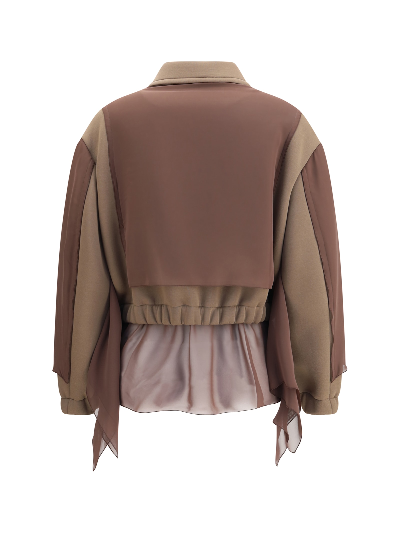 Undercover Colorblock Blouson Jacket In Brown