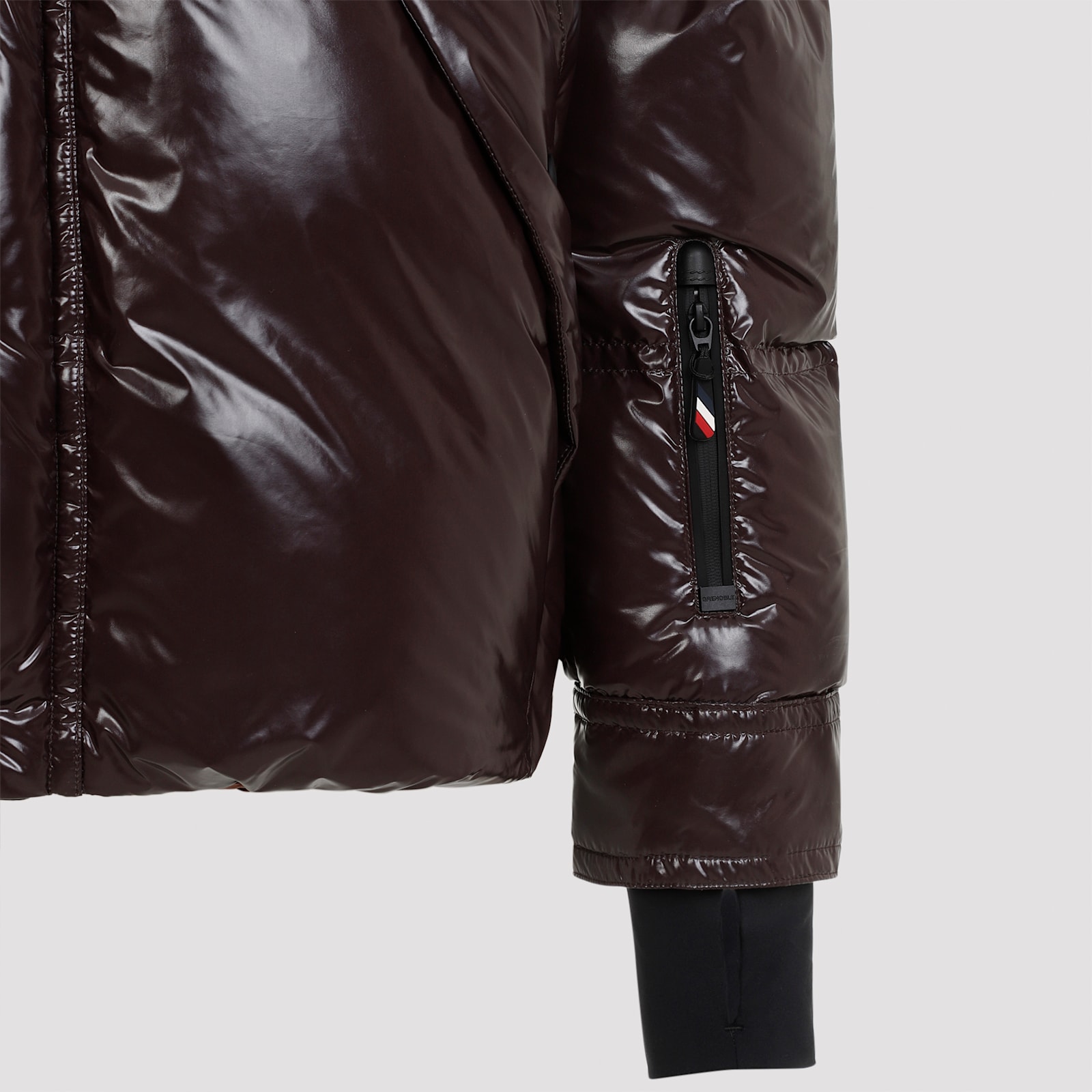 Moncler Brown Tecka Short Down Jacket In Brown