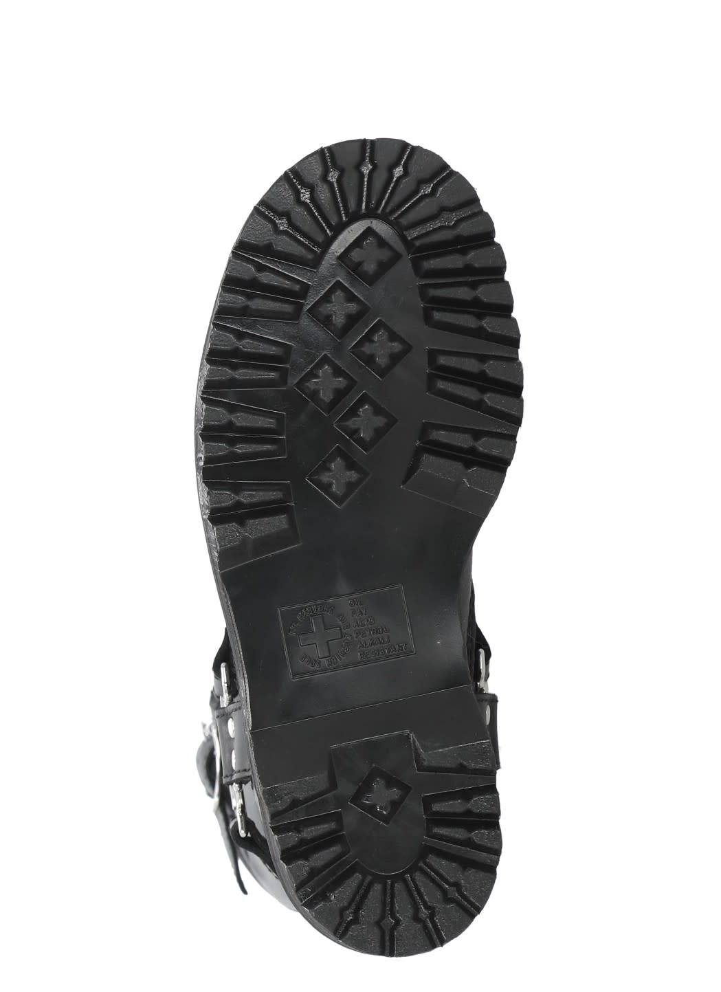 Dr. Martens Mid-calf Black Leather Boots With Silver-tone Hardware