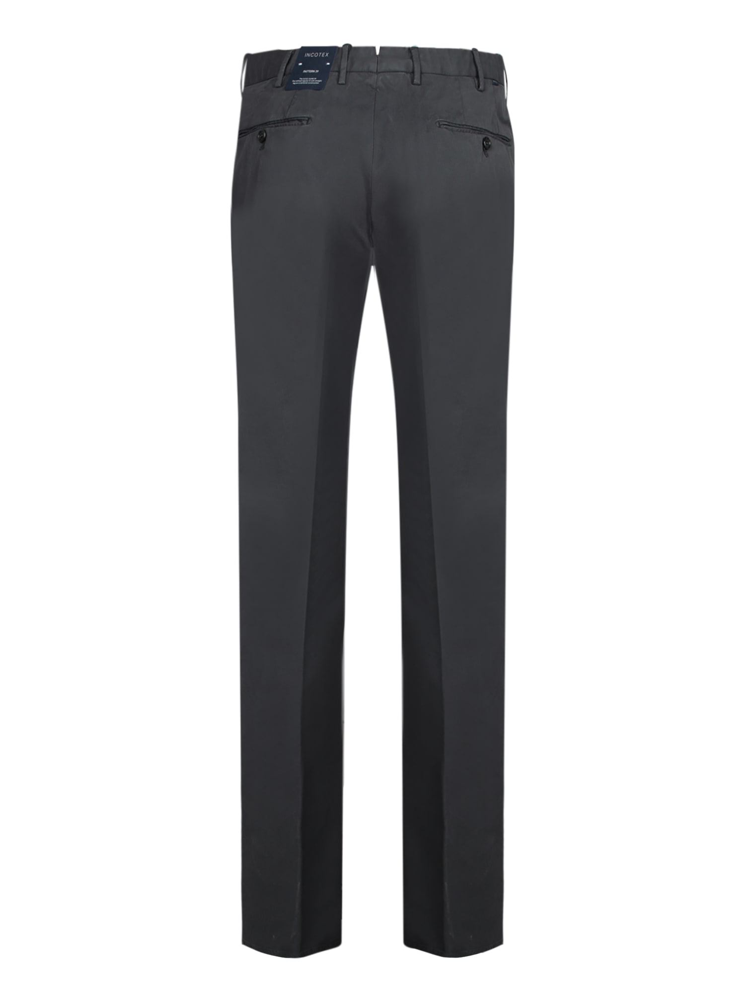 Incotex Tailored Grey Trousers With Classic Button Closure In Gray