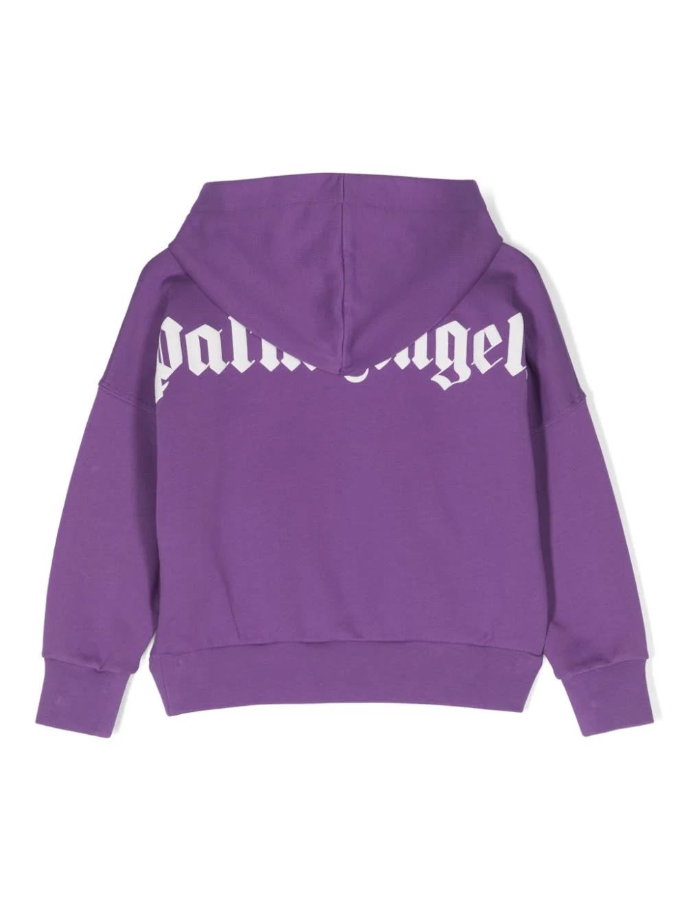 Shop Palm Angels Purple Hoodie With Logo