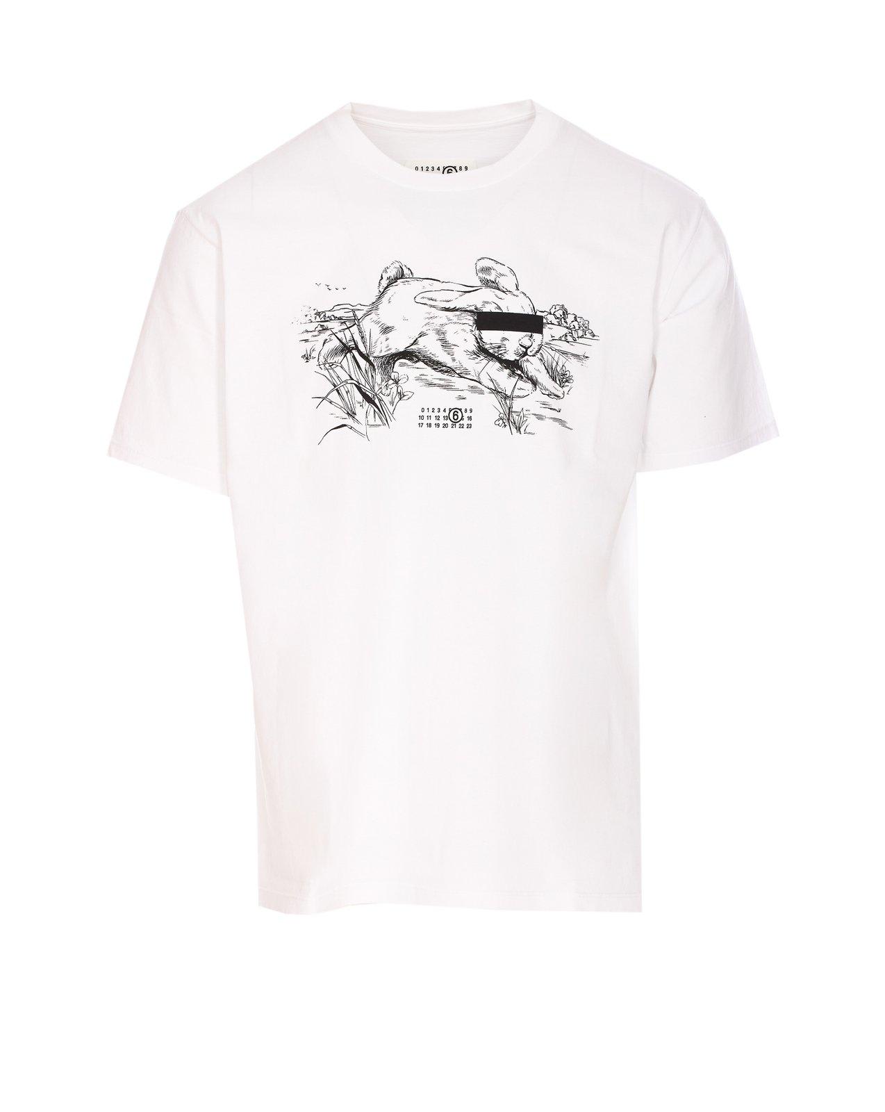 Illustration-printed Crew Neck T-shirt