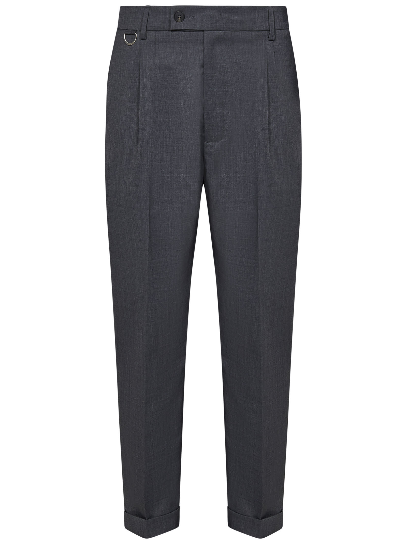 Shop Low Brand Riviera Elastic Trousers In Grey