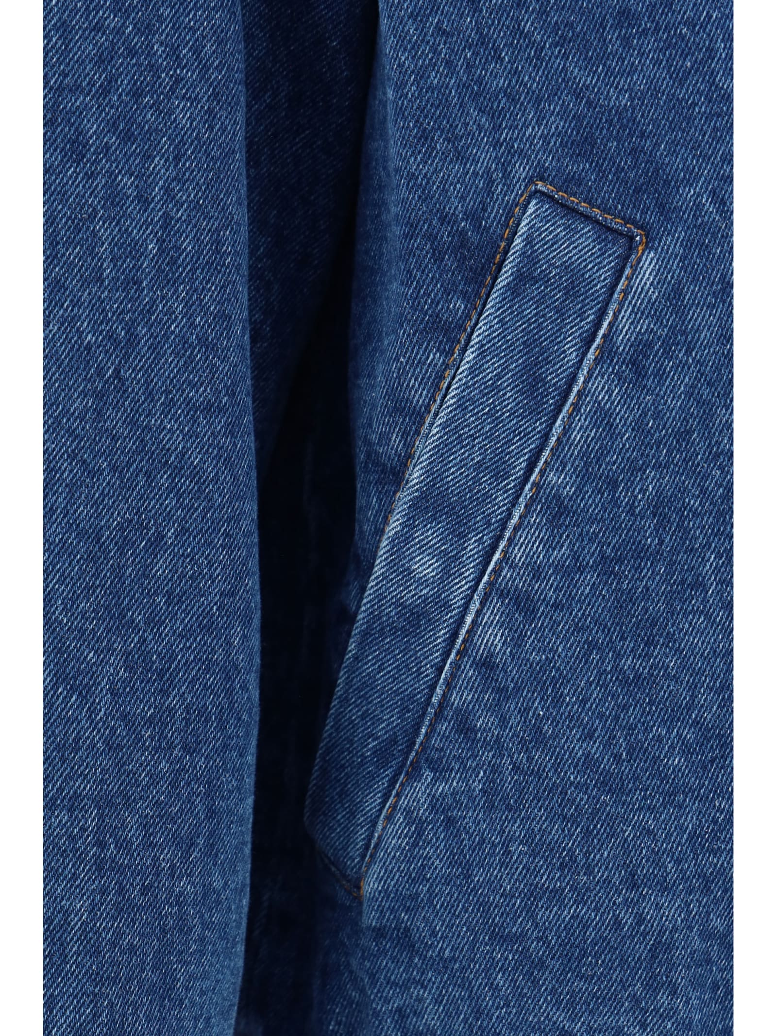 Shop Ami Alexandre Mattiussi Denim Jacket In Blue