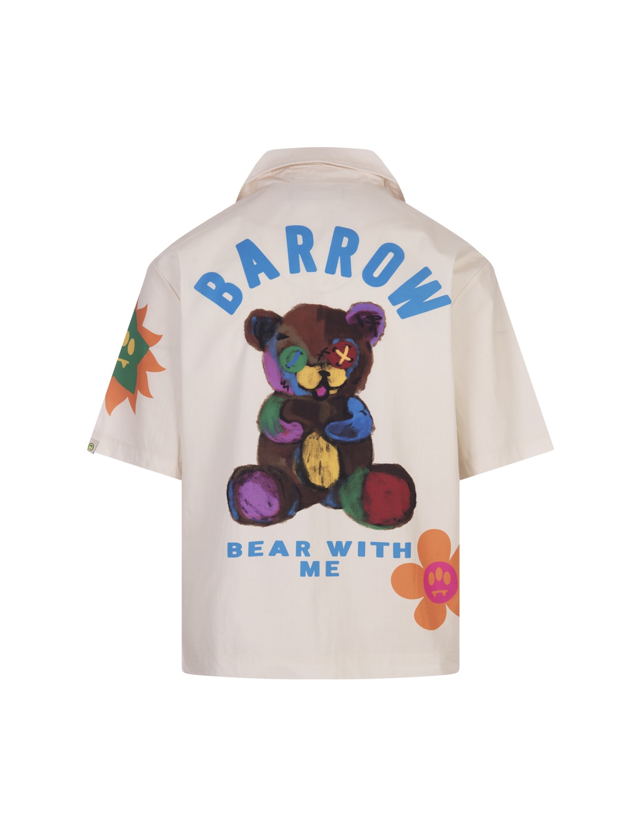 Shop Barrow Dove Bowling Shirt With Prints In Brown