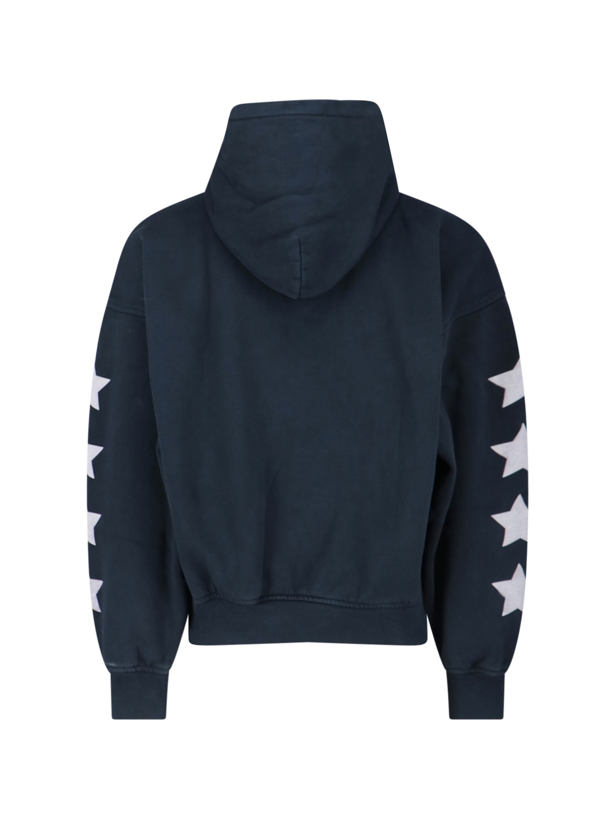 Rhude Black Cotton Jersey Hoodie With Multicolor Logo In Black