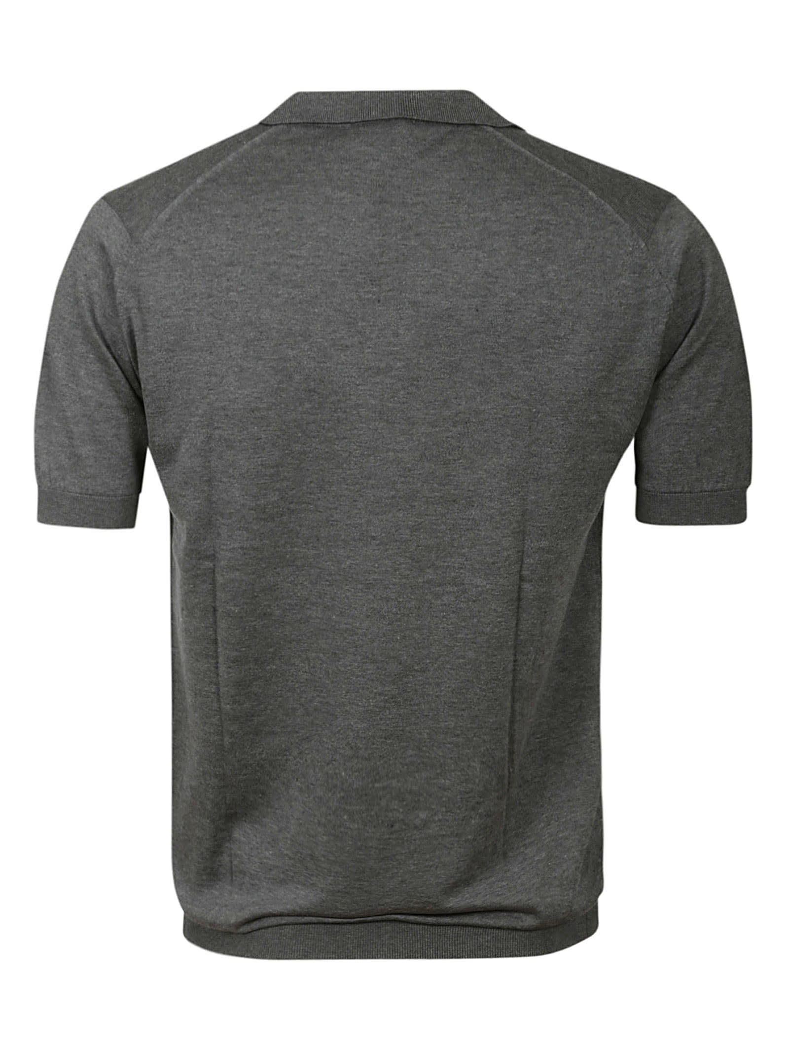 John Smedley Noah Skipper Collar Shirt Ss In Gray