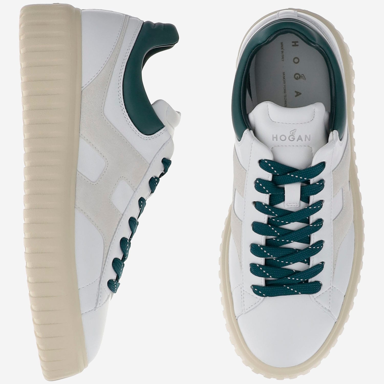 Hogan H Slash Lace-up Shoe In Neutral