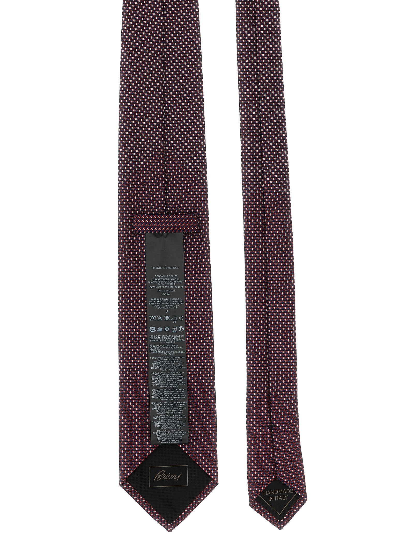 Brioni Jacquard Tie Ties And Papillon Multicolor In Brown