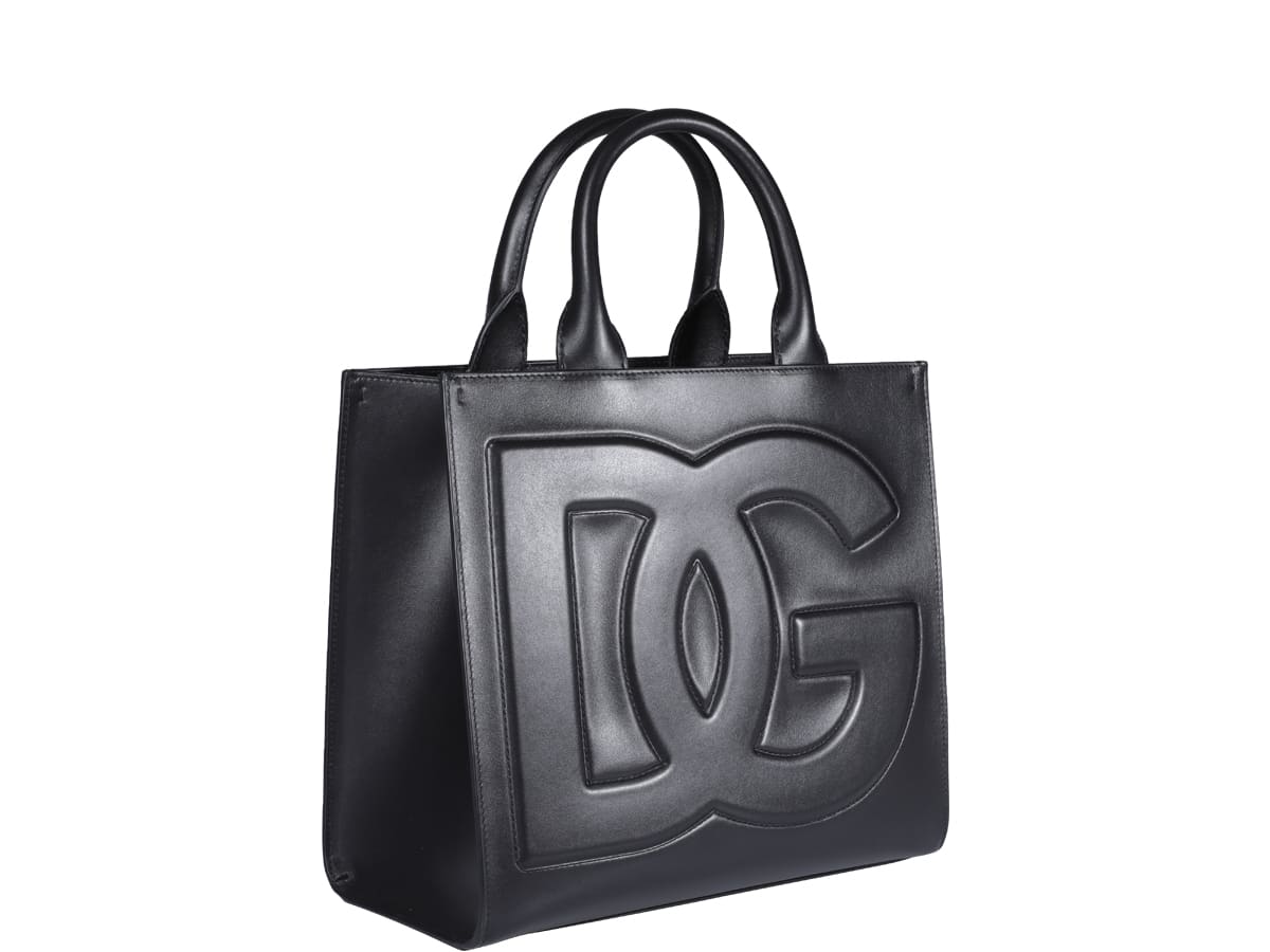 Shop Dolce & Gabbana Dg Logo Hand Bag In Nero