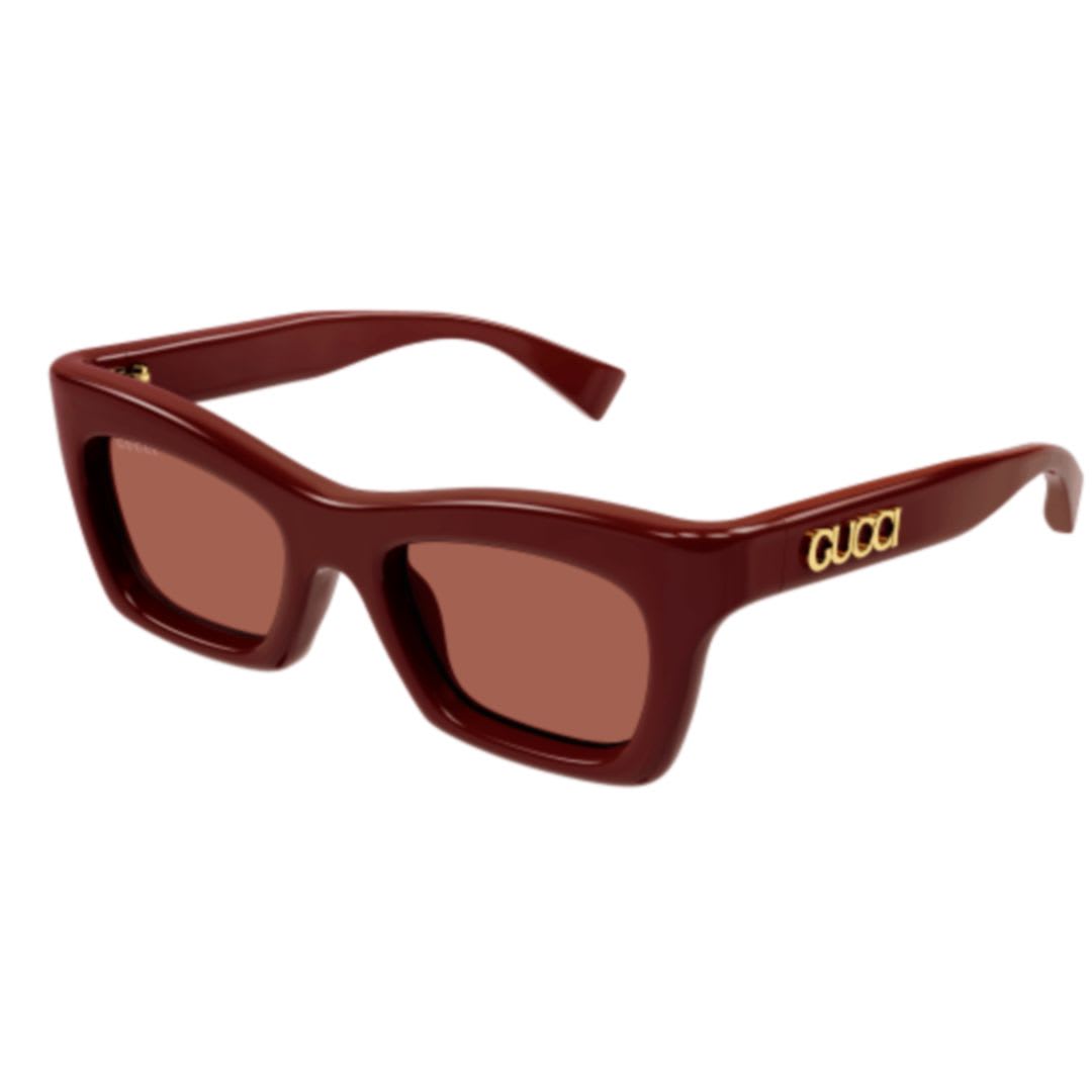 Shop Gucci Gg1773s003 Burgundy Burgundy Bro