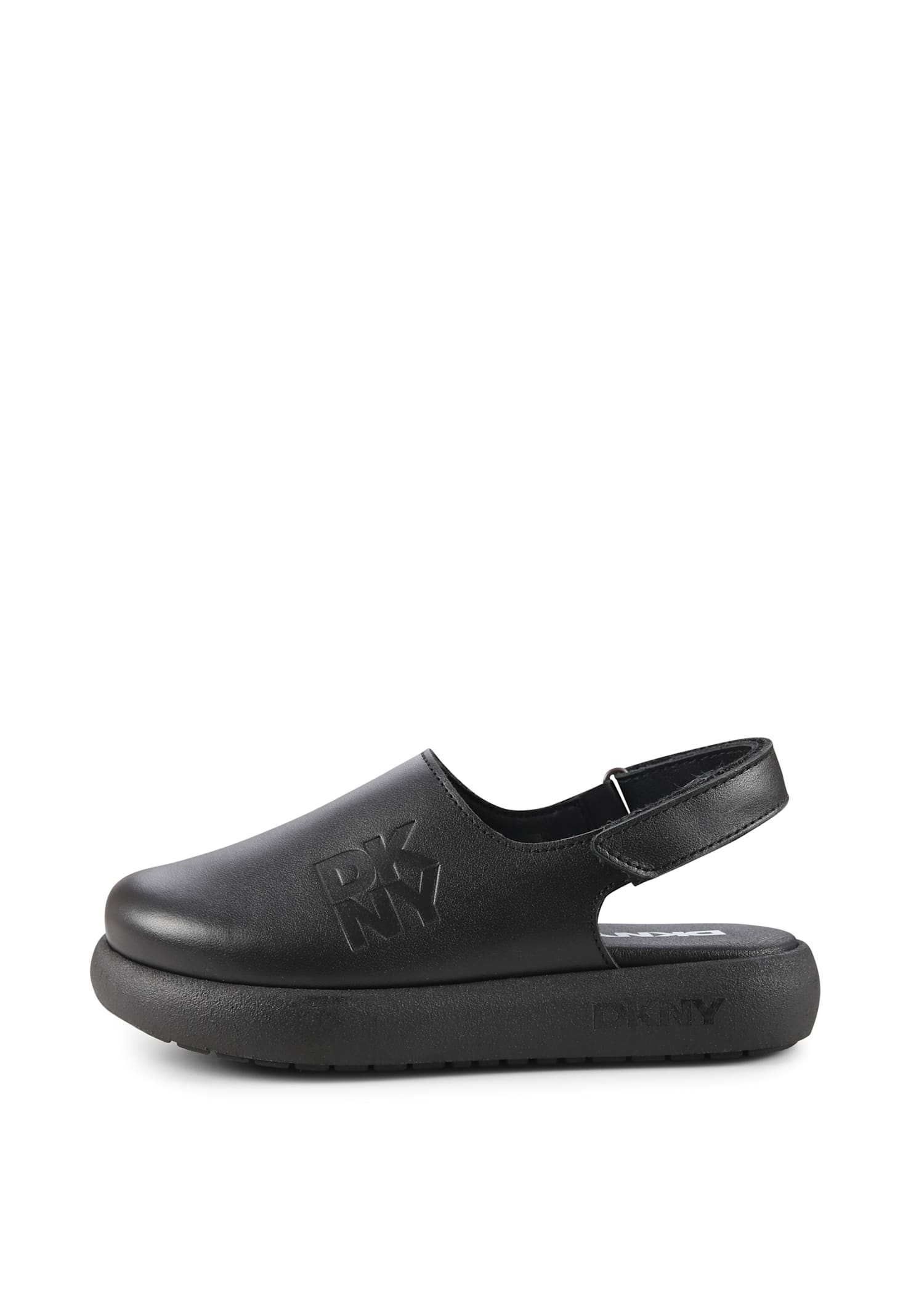 Dkny Black Sandals For Girl With Logo In Black