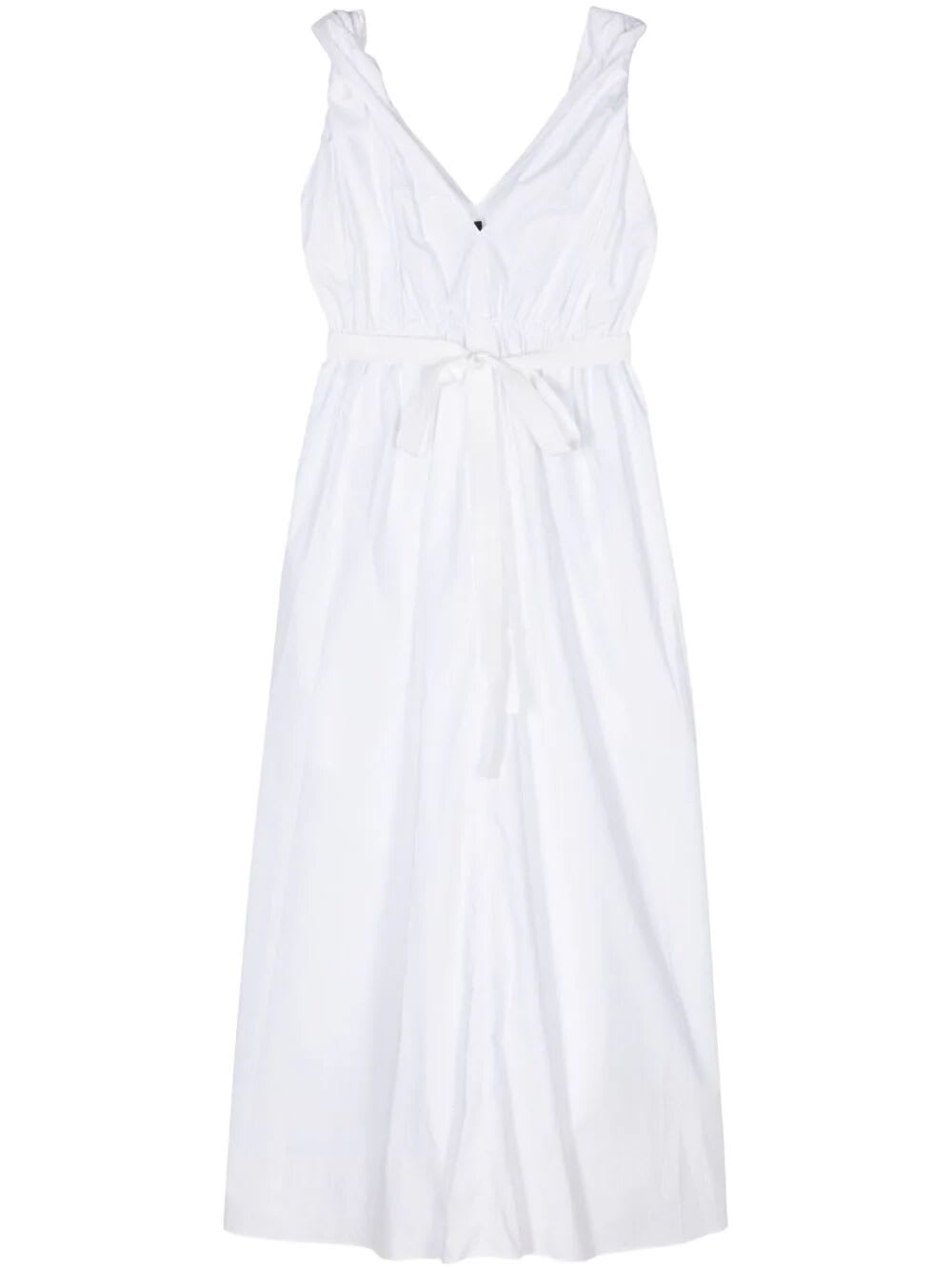 Shop Sofie D'hoore Sleeveless Dress With Elastic Waist In White