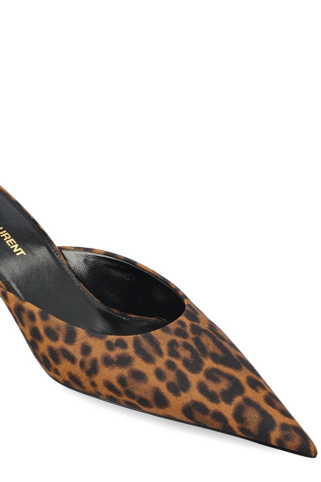 Shop Saint Laurent Leopard Print Pointed-toe Pumps In Manto Naturale