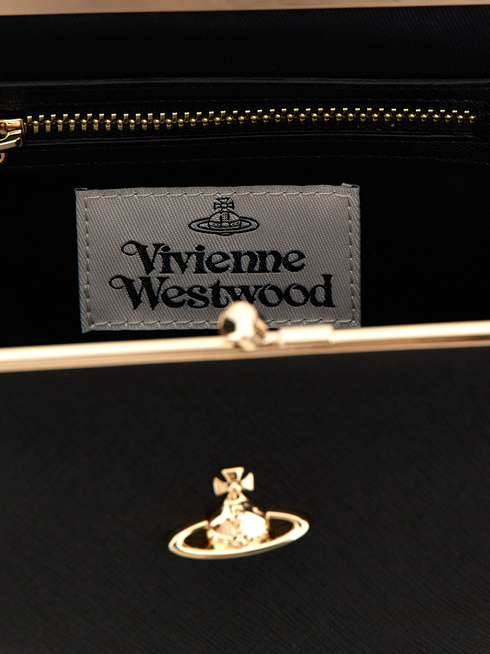 Shop Vivienne Westwood Granny Frame Handbag In Black