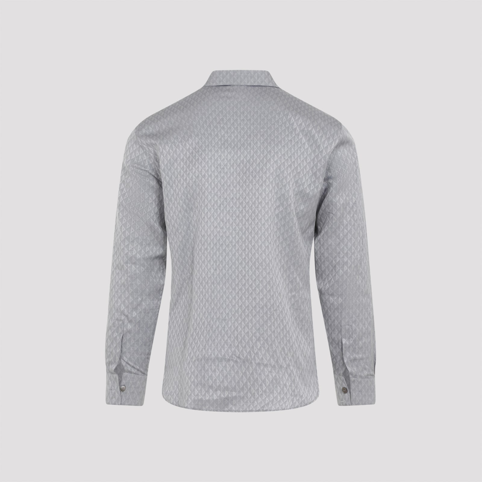 Shop Dior Silk Long Sleeves Shirt In Gris