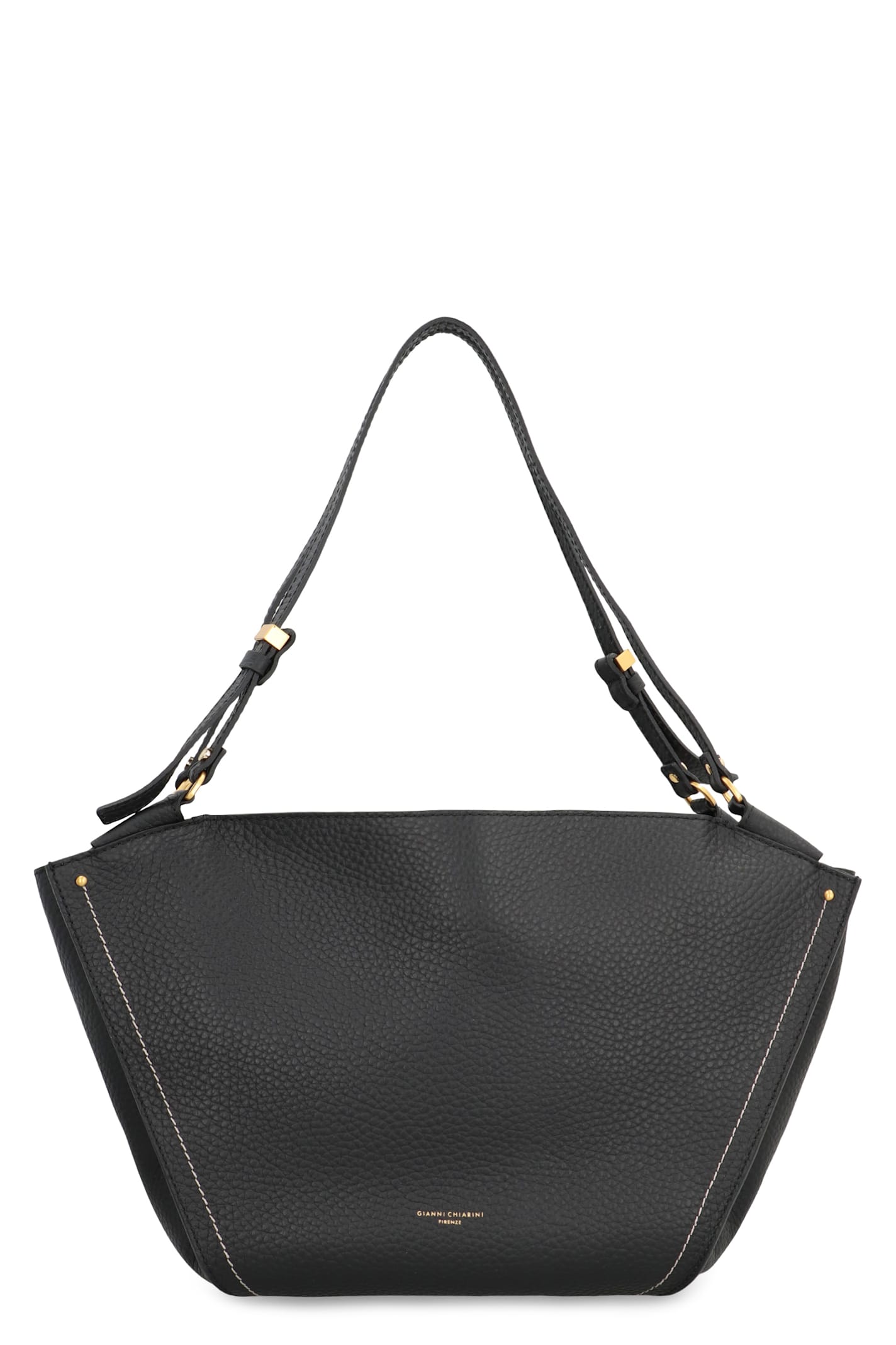 Gianni Chiarini Bloom Leather Tote Bag In Black
