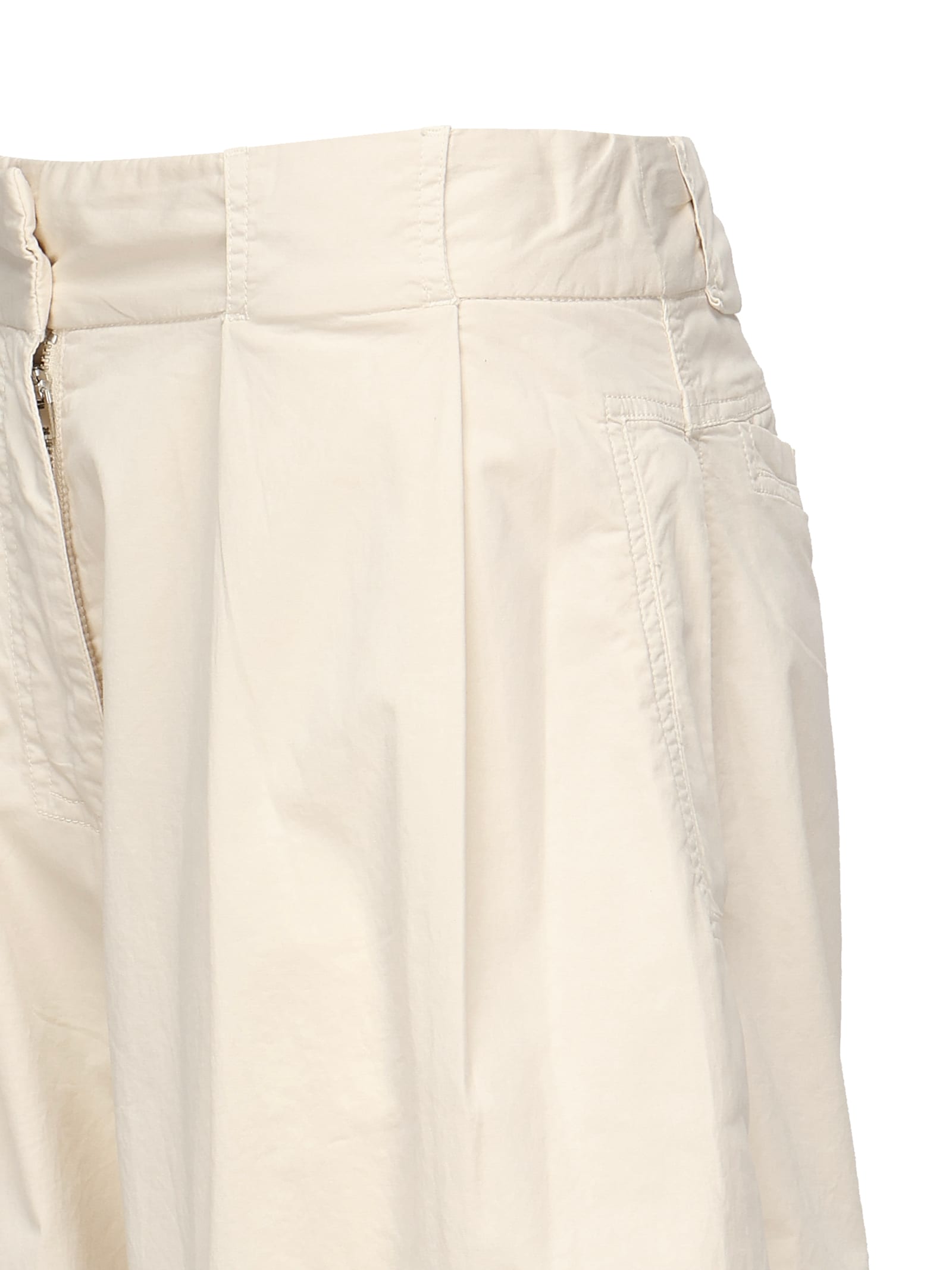 Pinko High-waist Pleated Trousers In Neutral