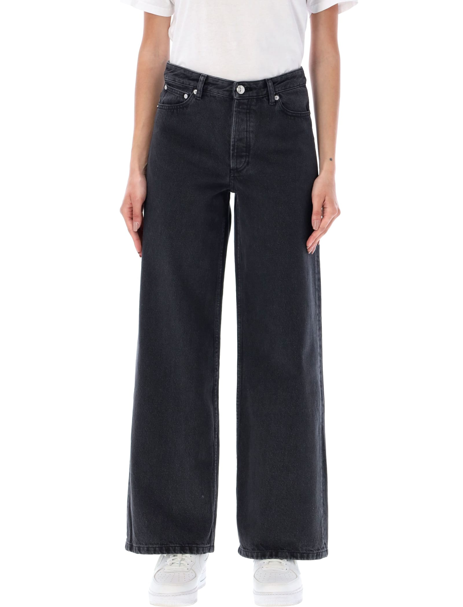 Shop Apc Elisabeth Denim Jeans In Black Washed