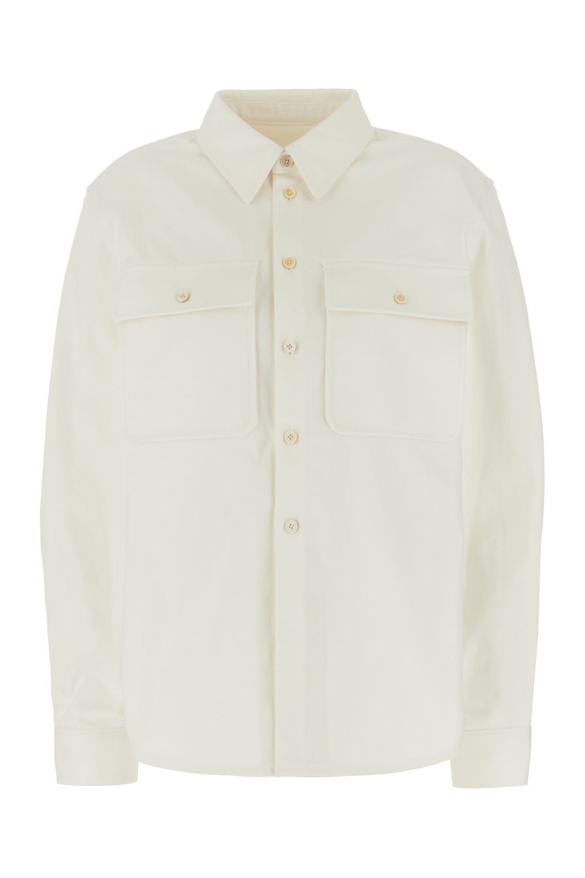 Shop Jil Sander Ivory Denim Oversize Shirt In 102