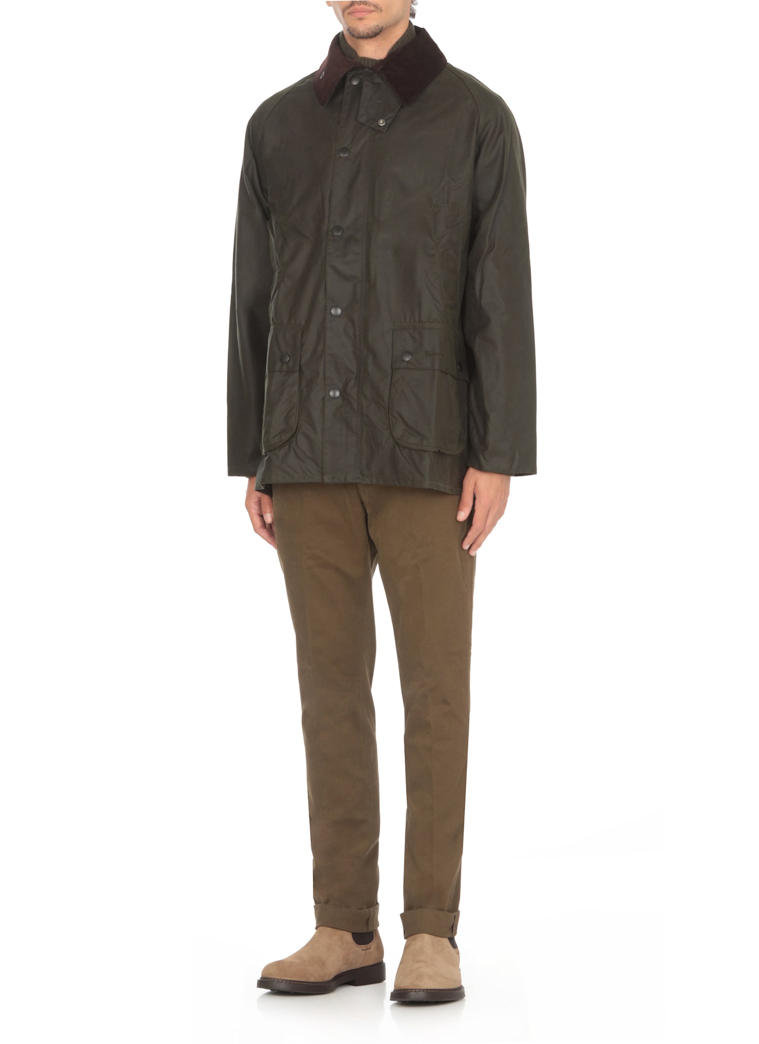 Shop Barbour Bedale Wax Jacket In Green