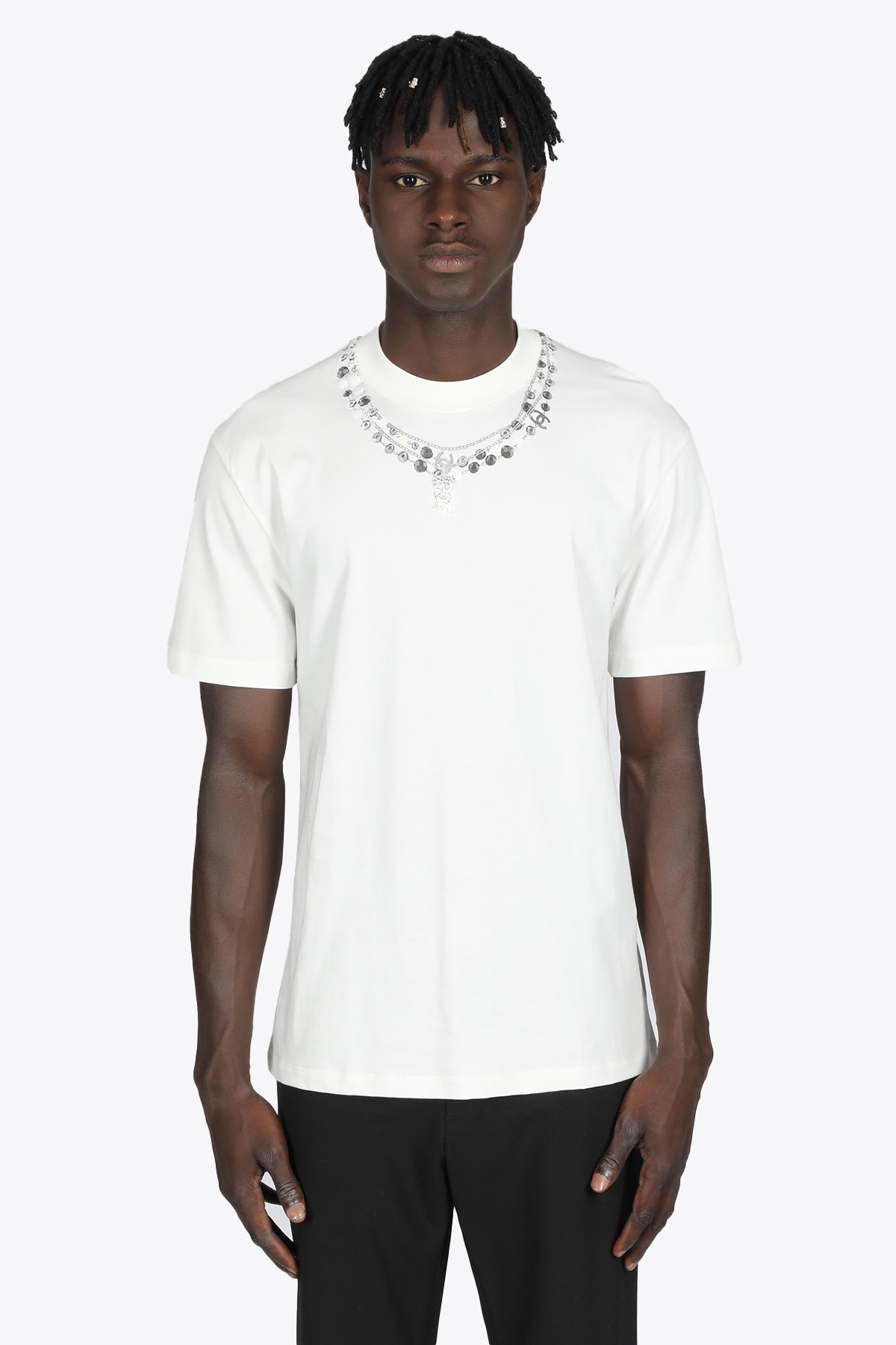 Ih nom uh nit Necklace T-shirt White cotton t-shirt with necklace print