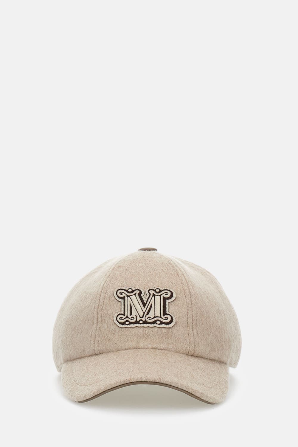 Max Mara Beige Logo Baseball Hat In Neutral