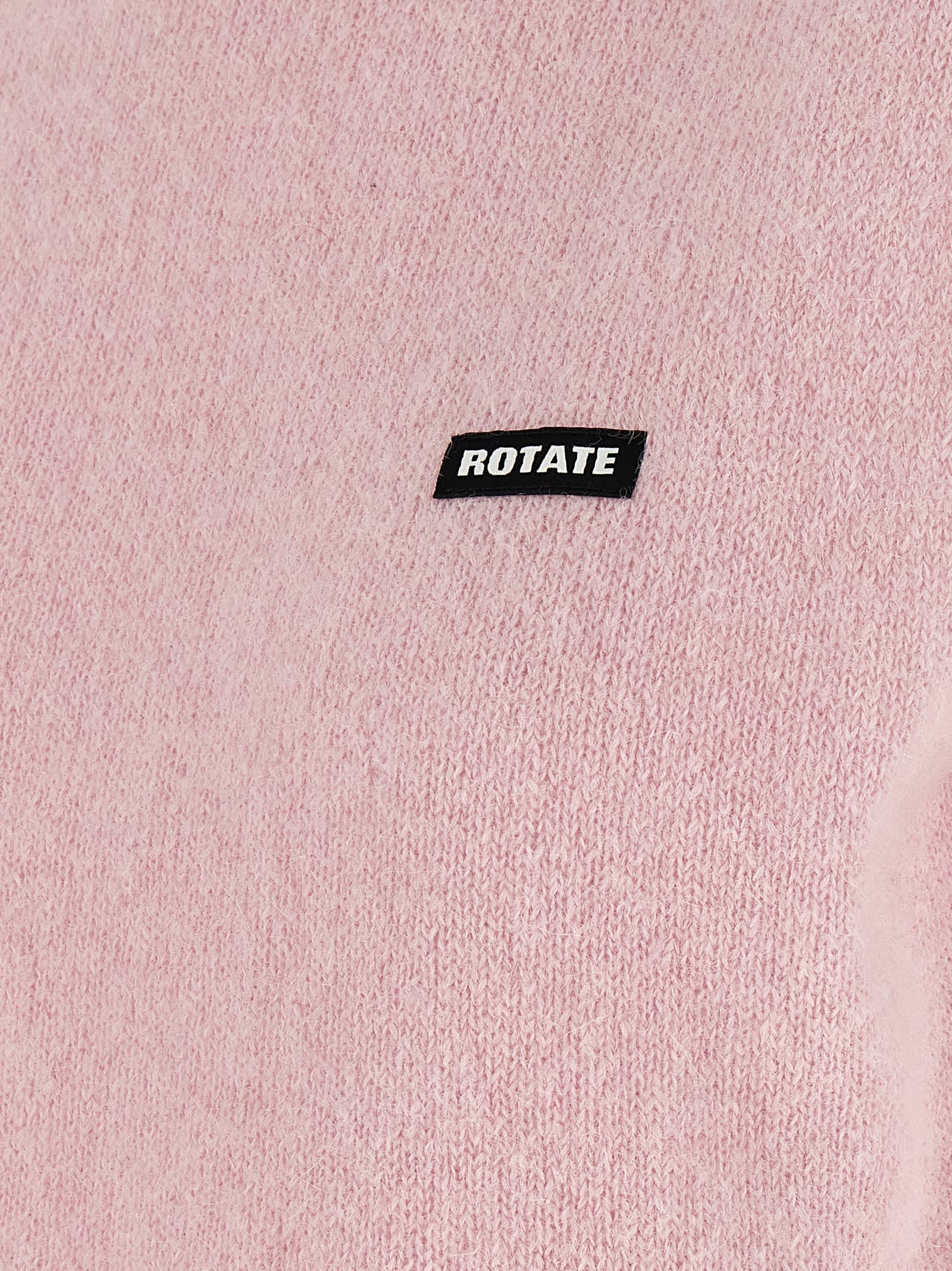 Rotate Birger Christensen Rotate Birgerchristensen Short Vest Shirt With Logo In Pink