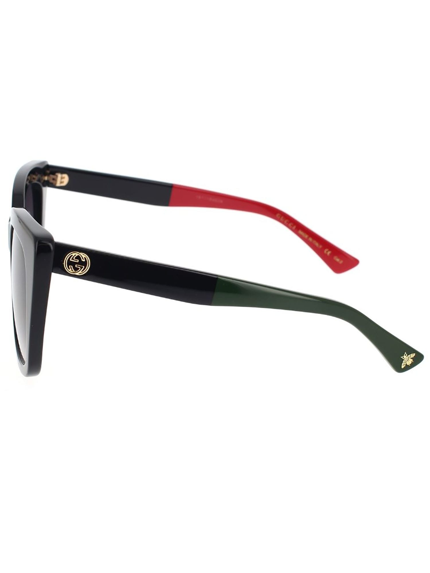 Shop Gucci Gg0163sn Sunglasses In Black Black Grey