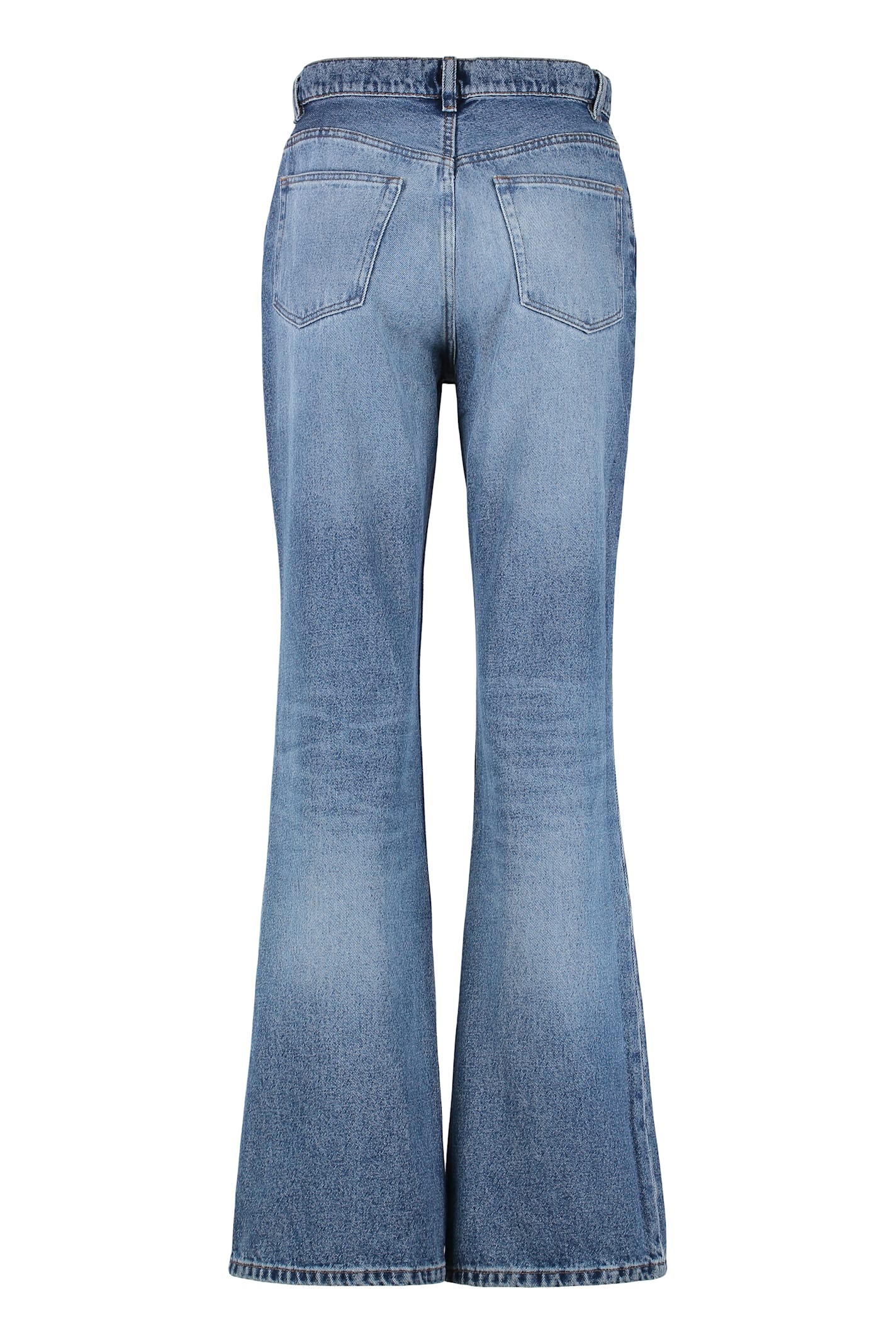 Apc A.p.c. Romy High-rise Flared Jeans In Blue