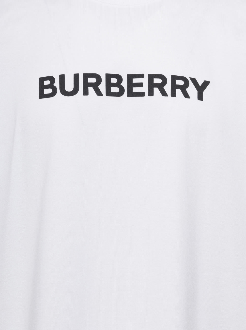 Shop Burberry White T-shirt With Logo  In Cotton Man