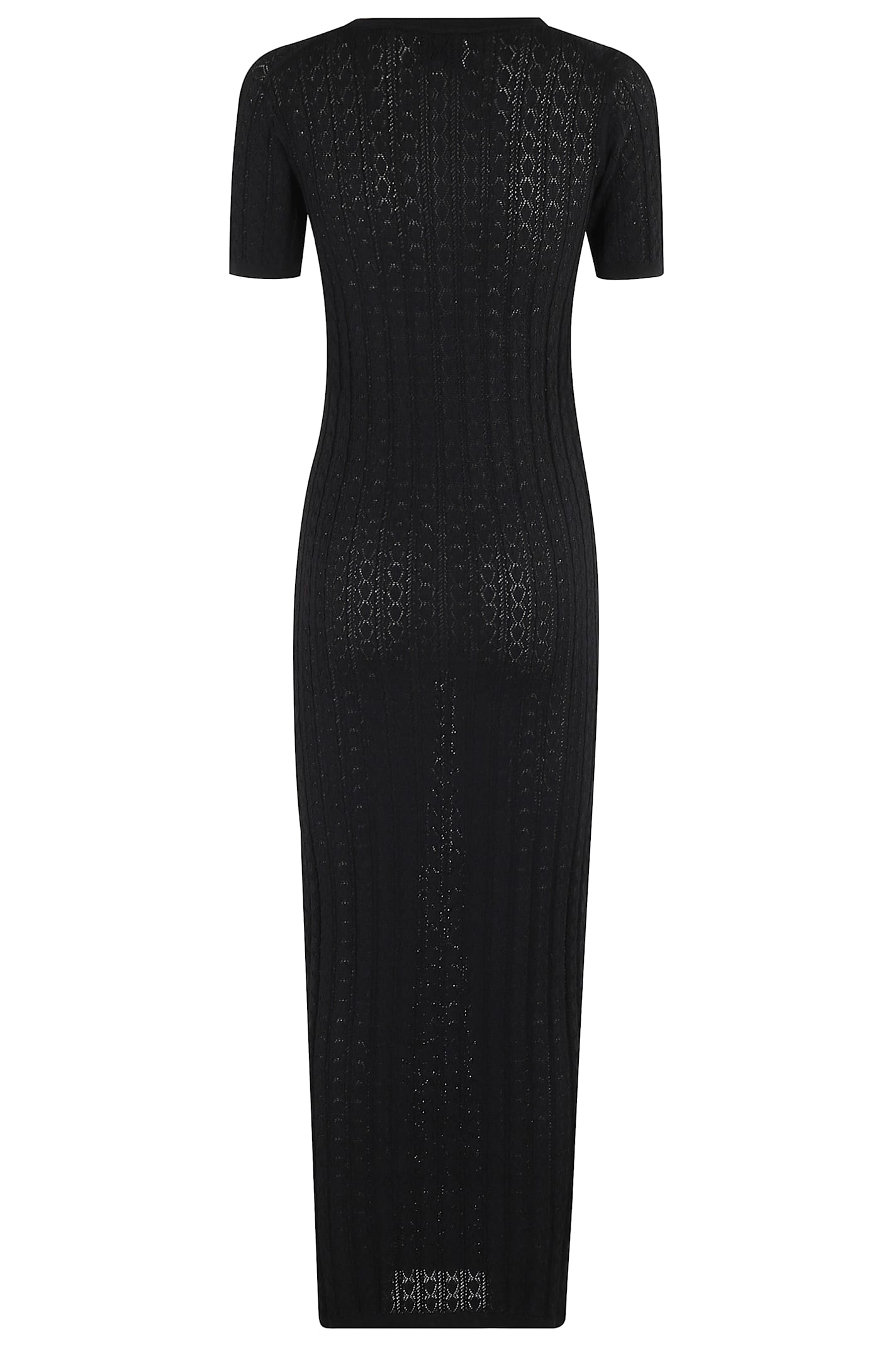Shop Loulou Studio Rib Lace Knit Dress In Black