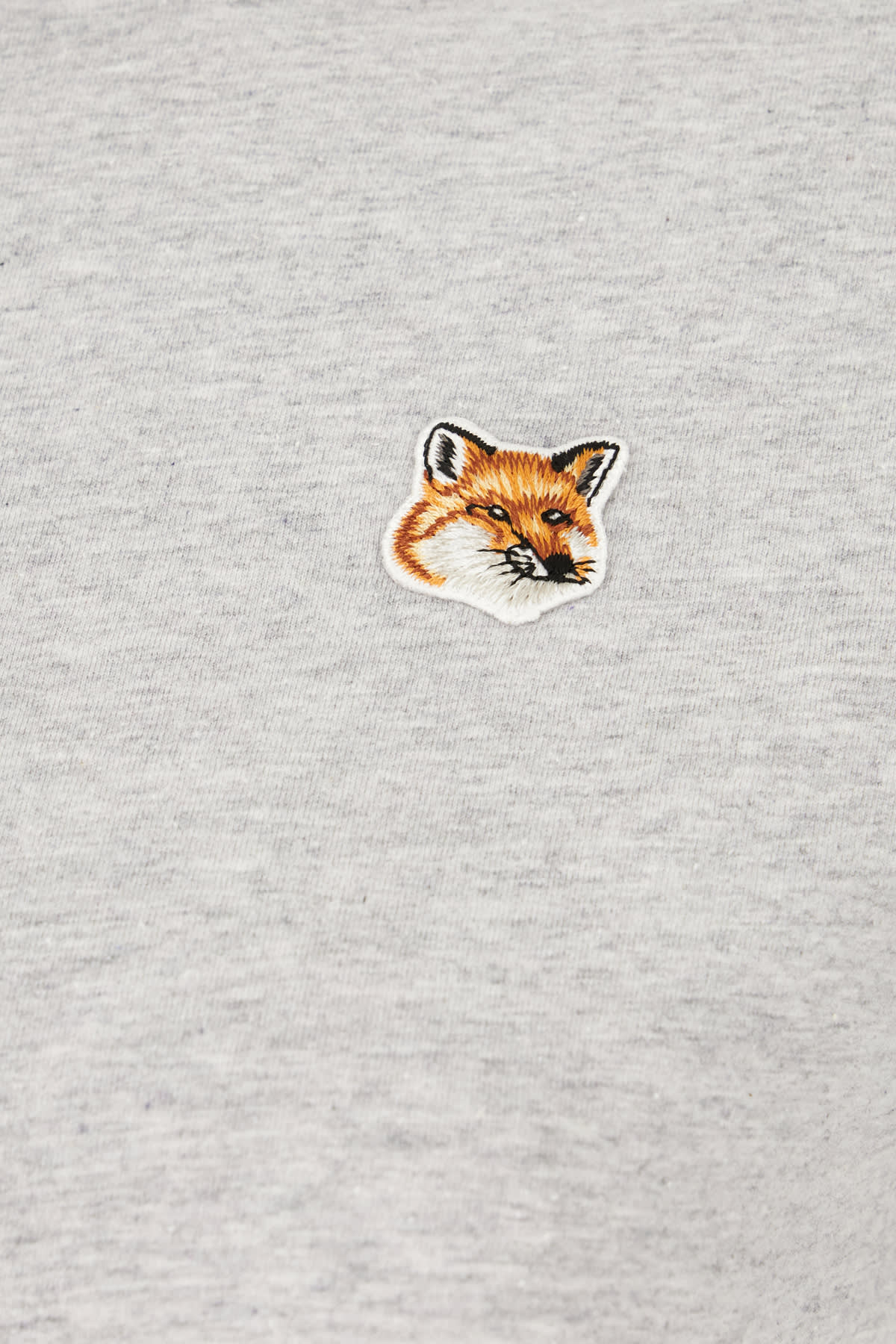 MAISON KITSUNÉ MELANGE GREY COTTON T-SHIRT