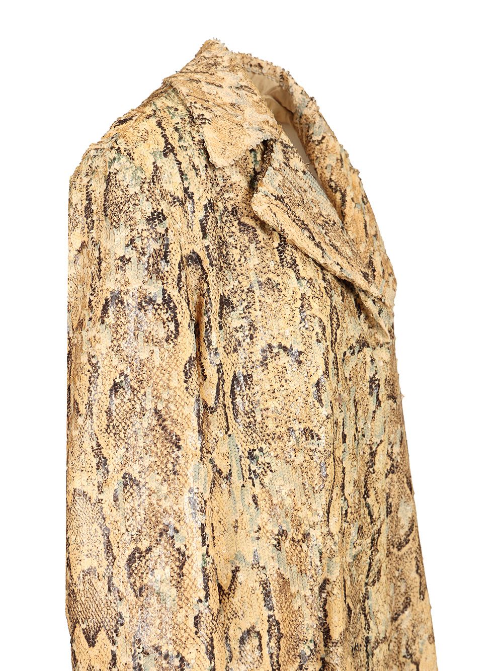 Shop Dries Van Noten Long Coat Ricca In Beige