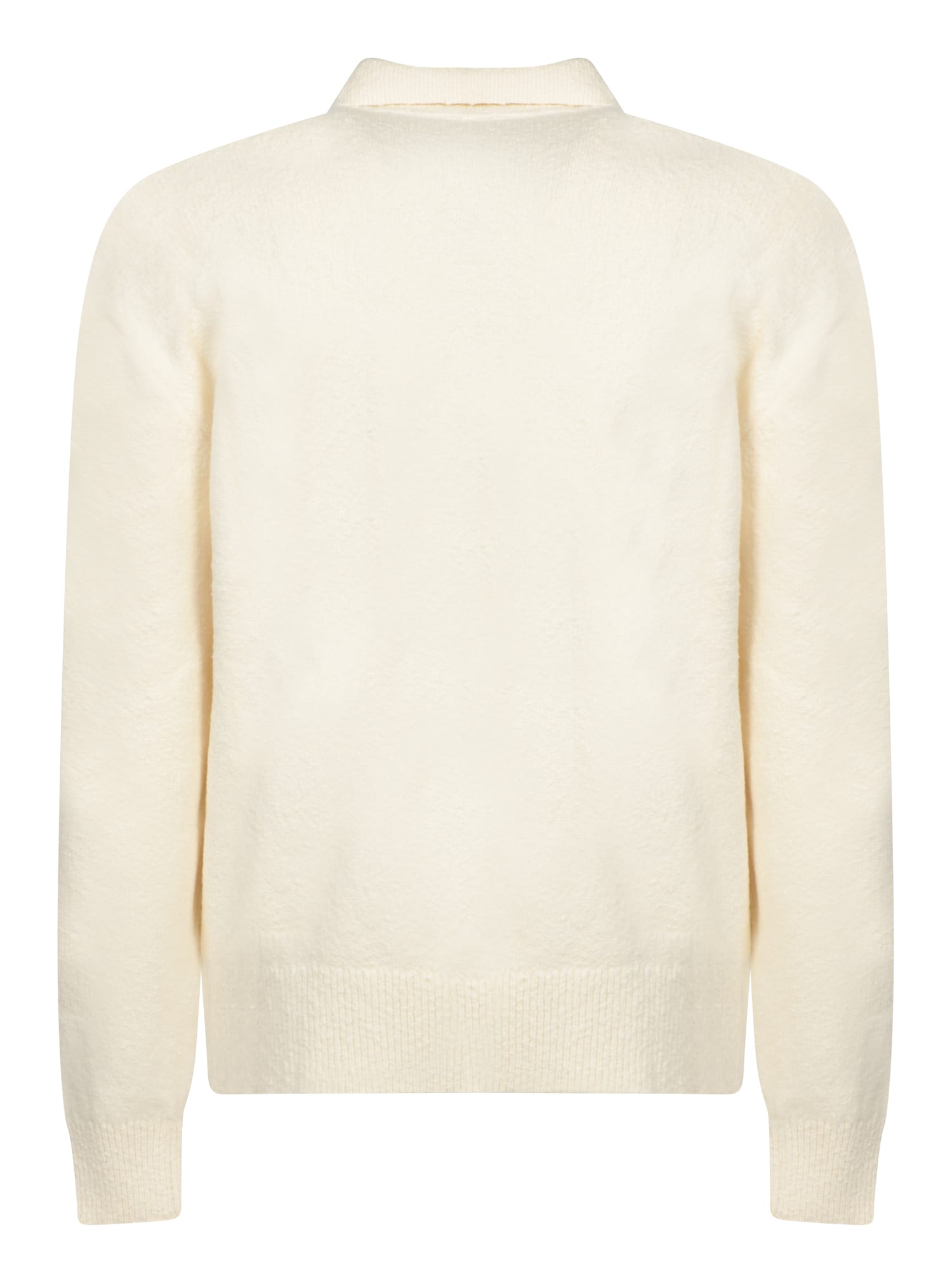 AXEL ARIGATO CREAM WOOL POLO SWEATER 